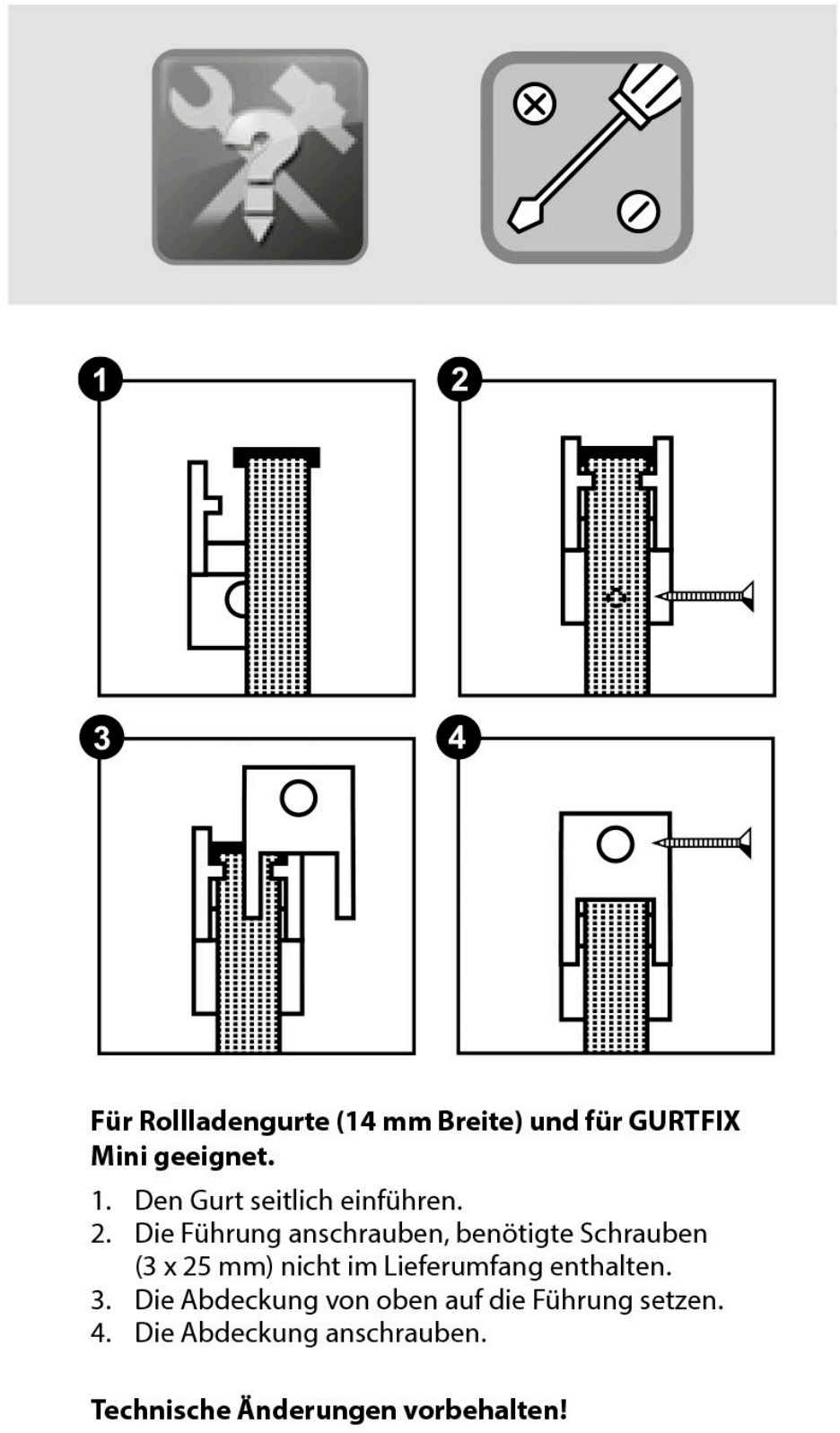 SCHELLENBERG Rollladen-Gurtführung »Duo für das Rollladensystem Mini«, inkl. Zugluftdichtung und Gurtleitrolle