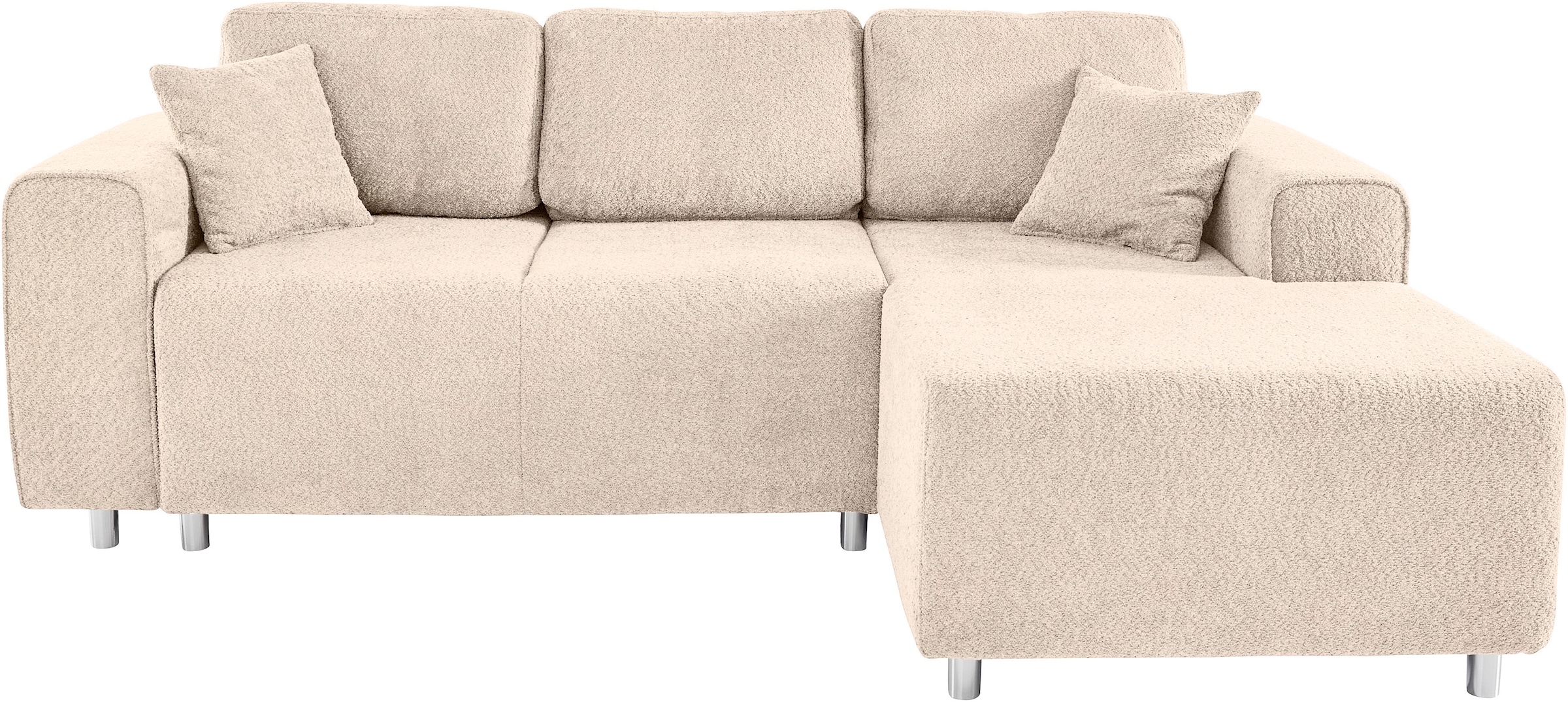 Guido Maria Kretschmer Home&Living Ecksofa »Györ«, L-Form, wahlweise mit Bettfunktion und Bettkasten incl. 2 Zierkissen