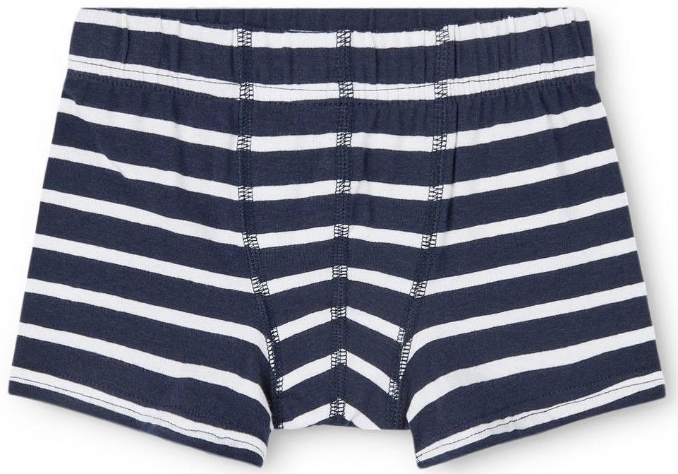 Name It Boxer »NKMTIGHTS für Jungen mit weichem Bund und angenehmer Länge« Packung, 3 Stk. tlg., normal, Jersey, gestreift, abgestepptes Bündchen