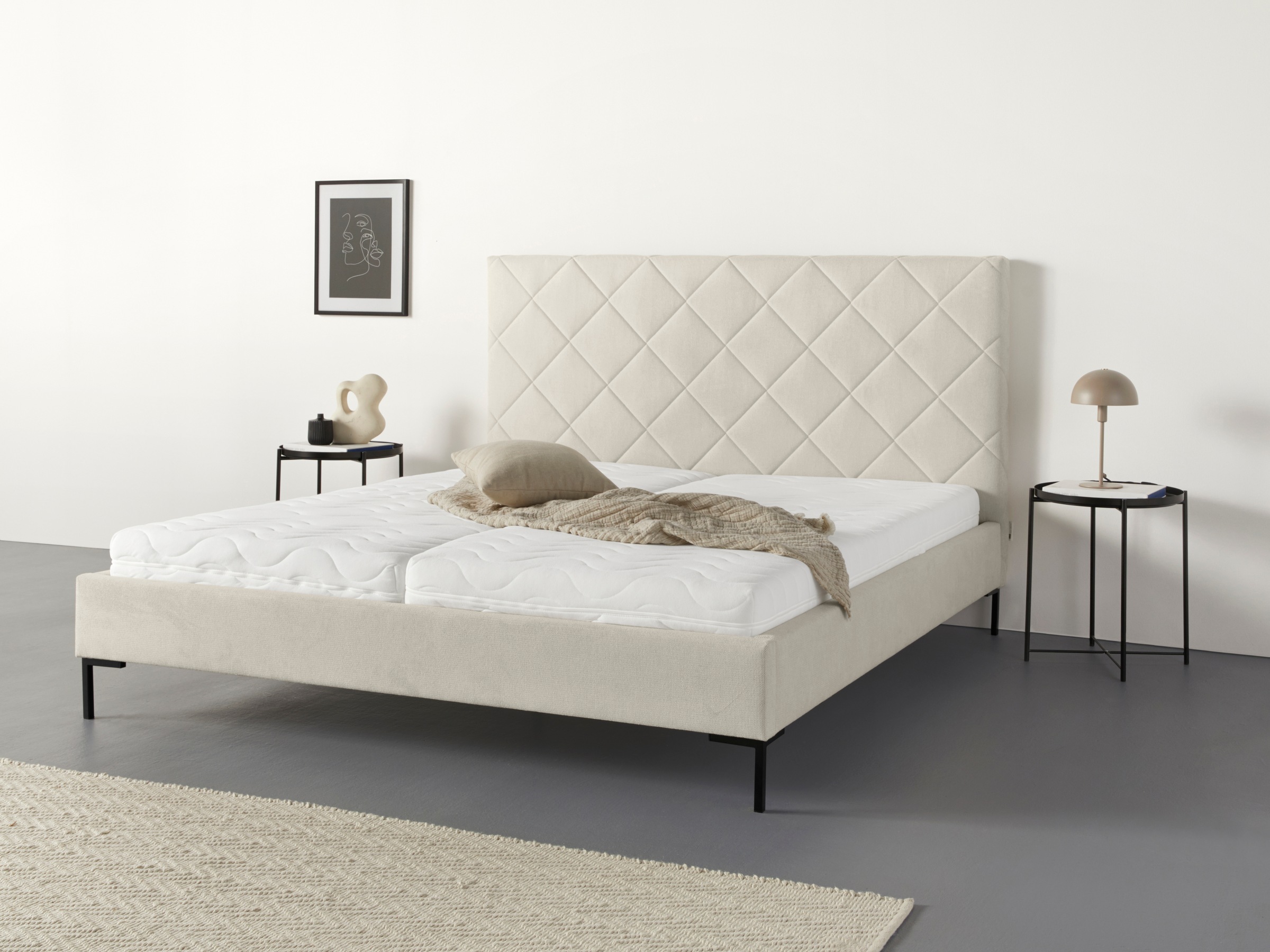 Guido Maria Kretschmer Home&Living Polsterbett »Charlott«, Modernes Polsterbett mit oder ohne Lattenrost