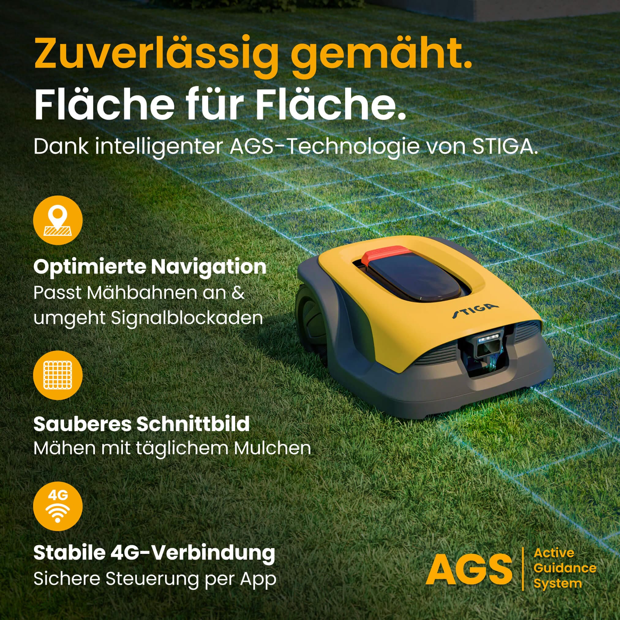 STIGA GARDEN Rasenmähroboter »A 8v« Set,   App-Steuerung, Mehrzonen-Management, RTK+KI-Kamera+VISTA-Technologie