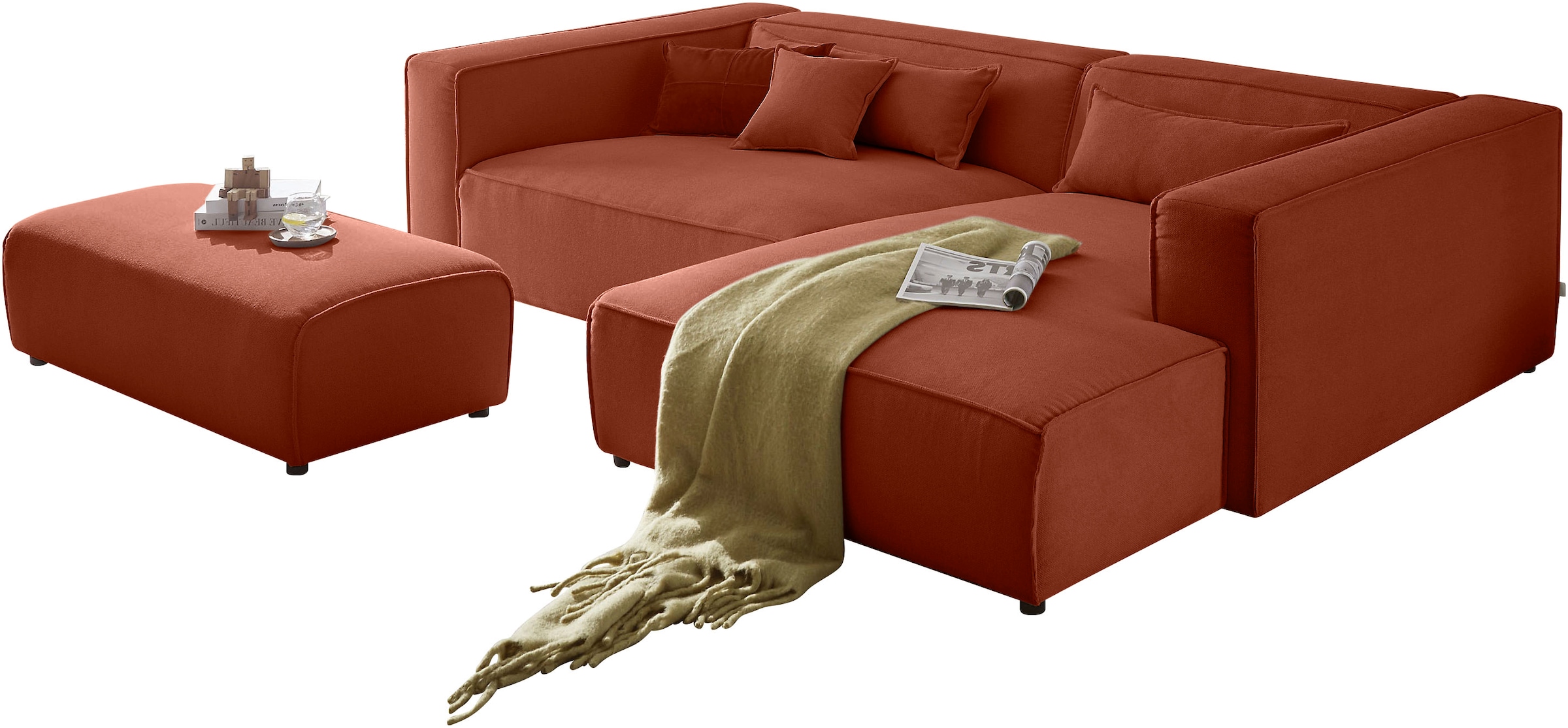 LeGer Home by Lena Gercke Ecksofa »PIARA XXL, L-Form, Schlaffunktion, Cord, günstig online kaufen