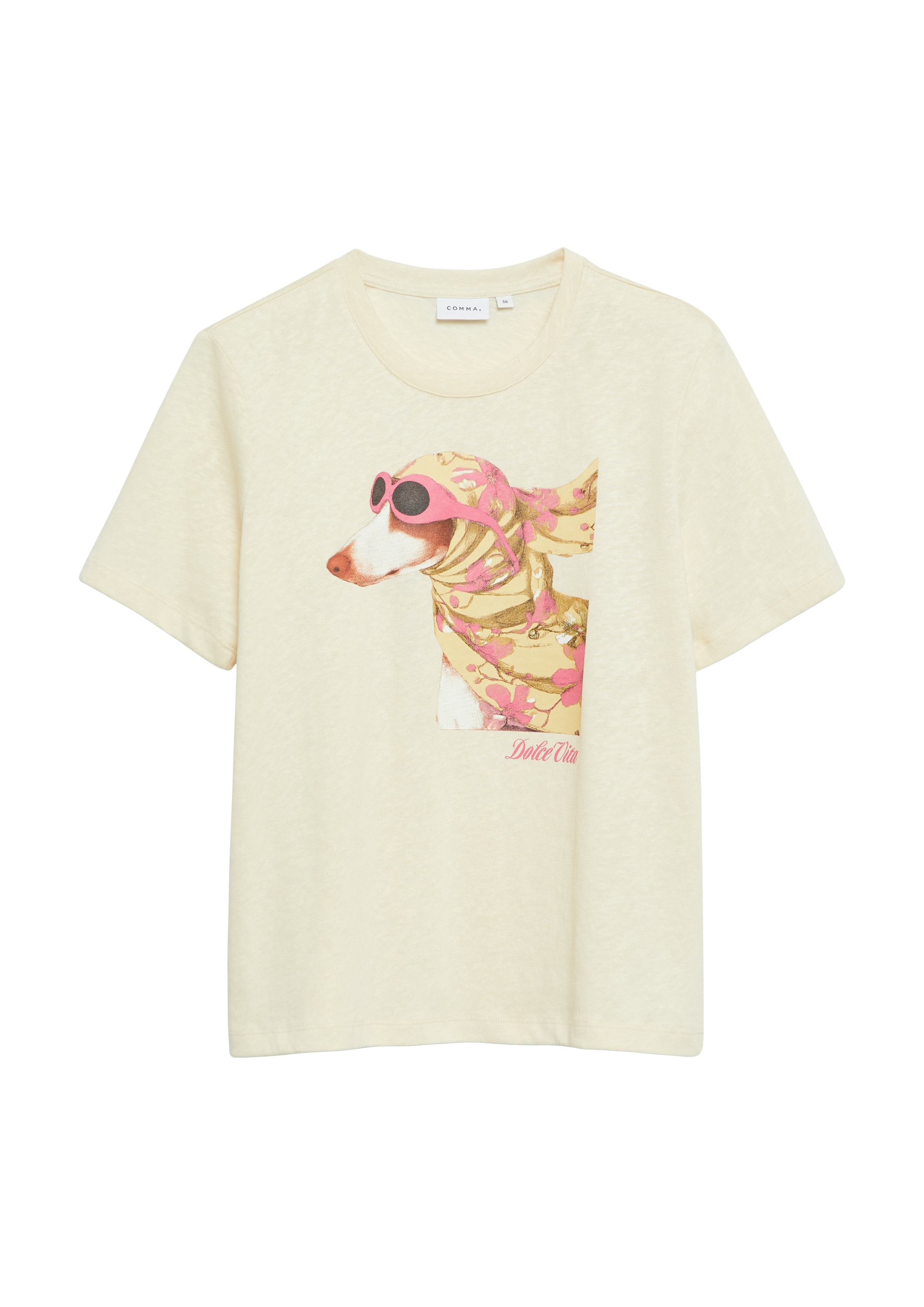 Comma Kurzarmshirt Sommershirt mit Print