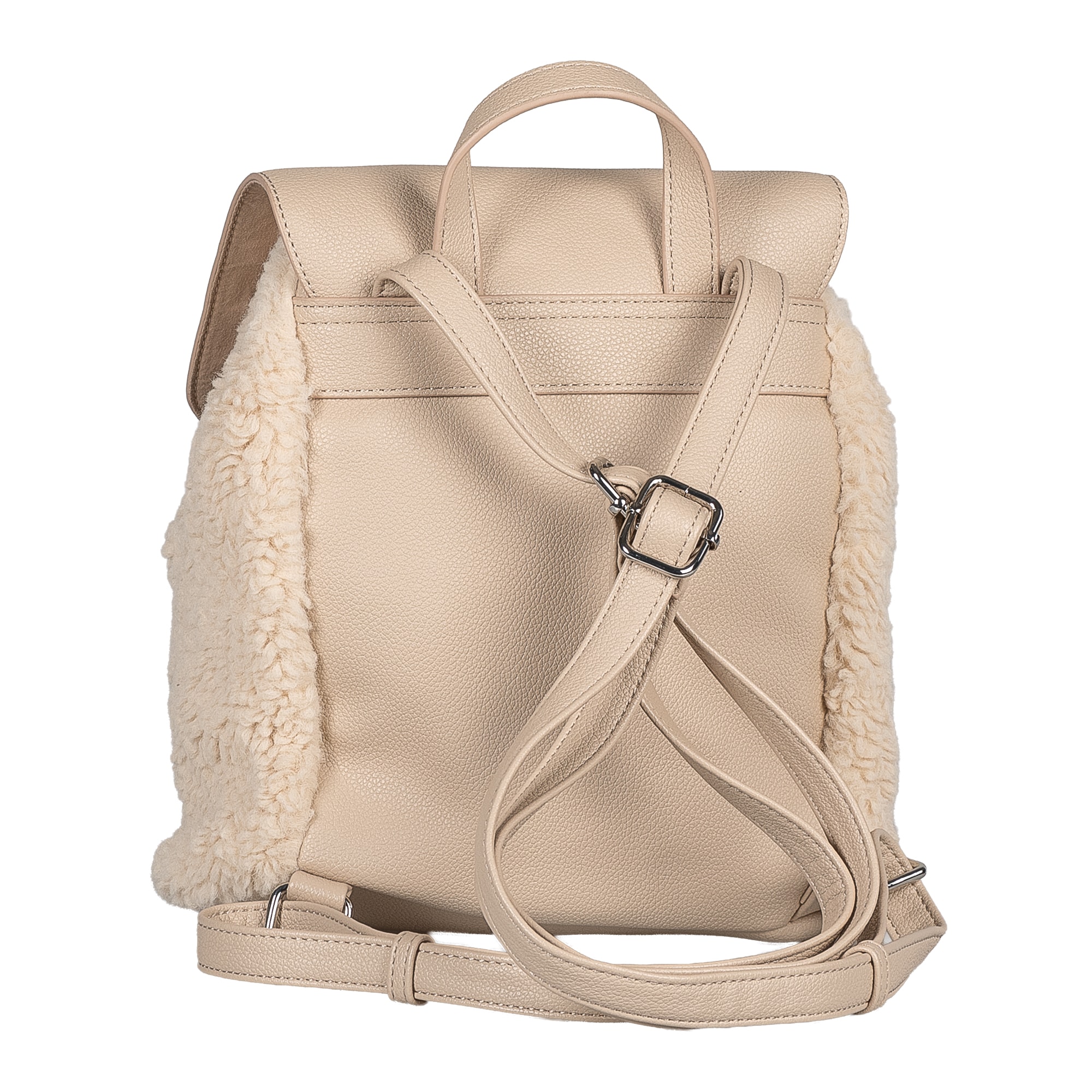 TOM TAILOR Rucksack »Zelina« Damen Freizeitrucksack, Cityrucksack in Plüsch-Optik