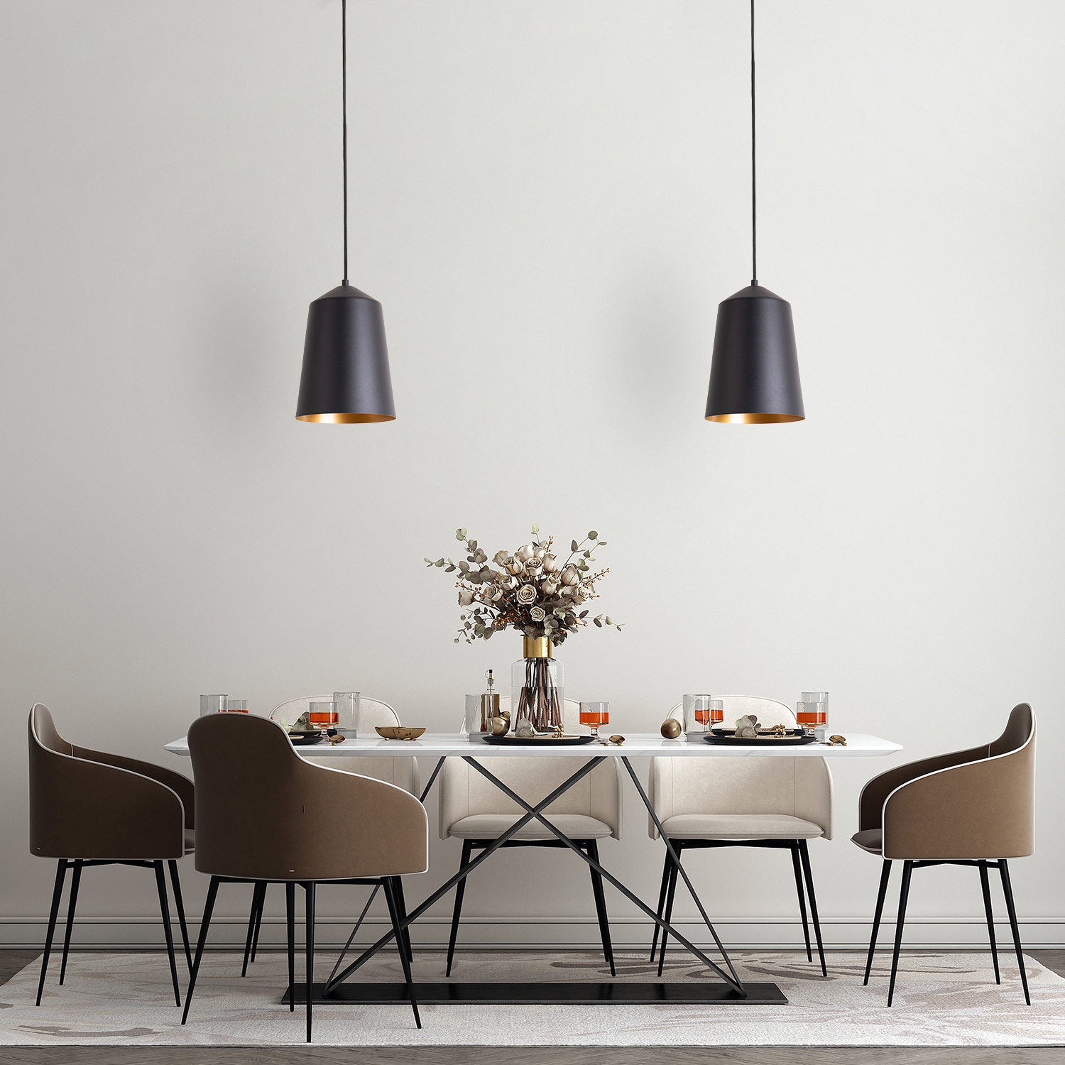 Paco Home Deckenleuchte »Jackson«, 1 flammig, Leuchtmittel E27 | ohne Leuchtmittel, Wohnzimmer Aluminium Pulverbeschichtet Industrial Design E27