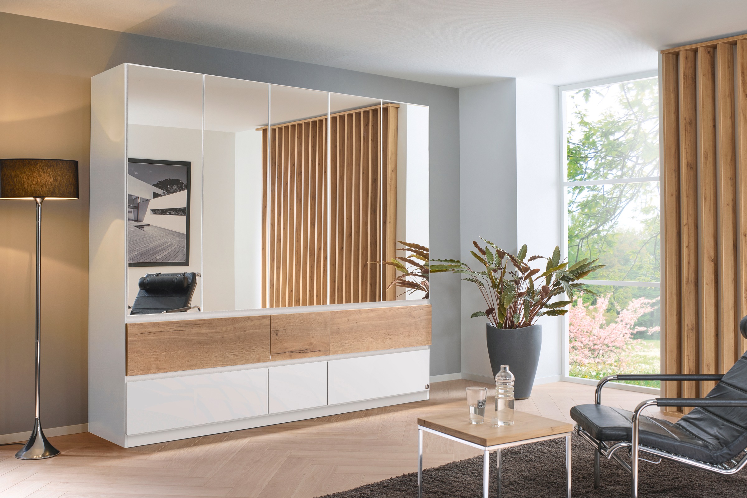 rauch Drehtürenschrank "Winnipeg" grifflose Front, Schubkästen m. Griffmuld günstig online kaufen