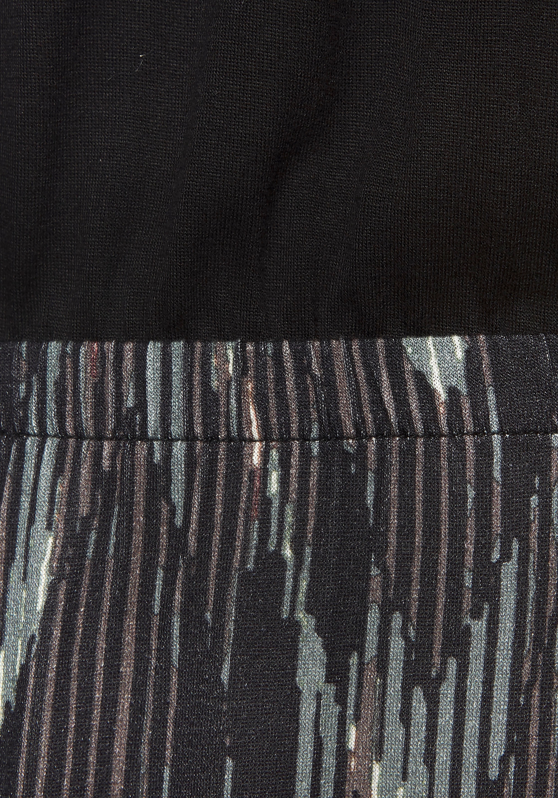 Vivance Jerseykleid, mit bedrucktem Rockteil, kurzes Sommerkleid mit Gummizug