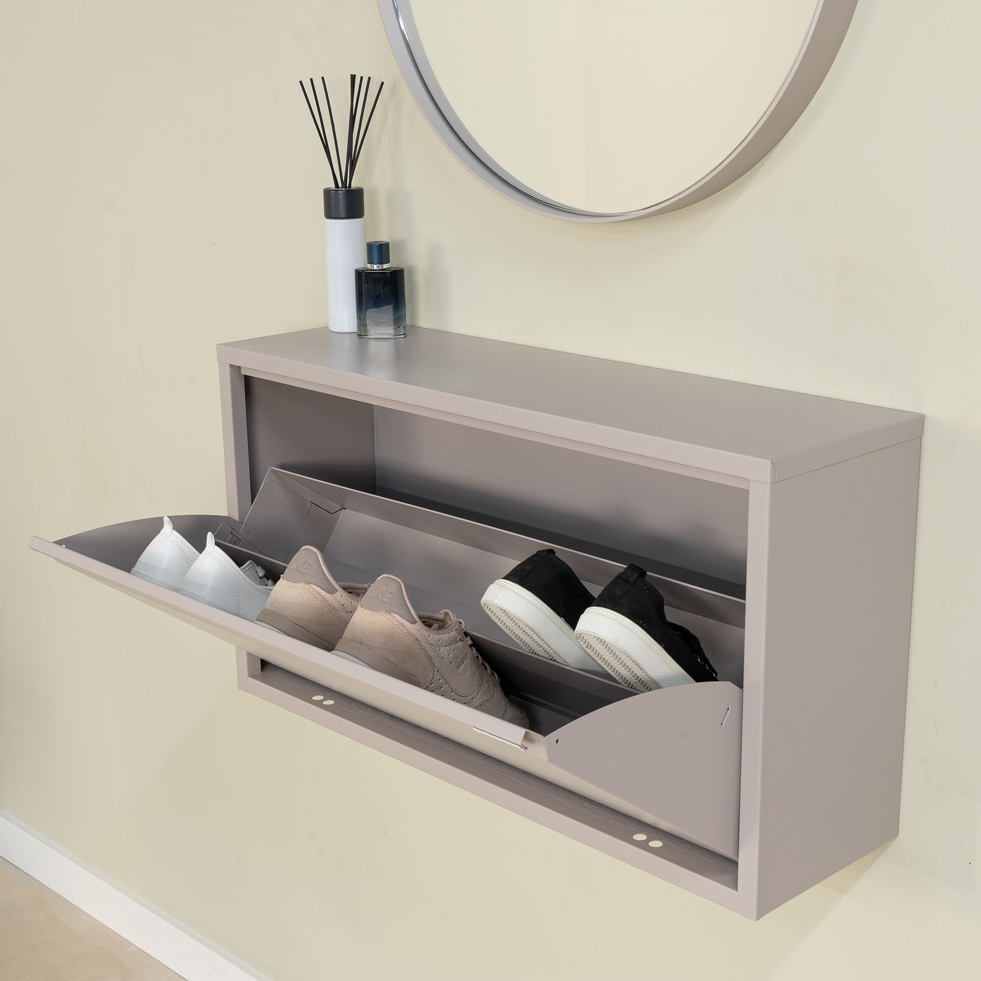 Spinder Design Schuhschrank »BILLY 1« Stahlschuhschrank mit Doppelfach