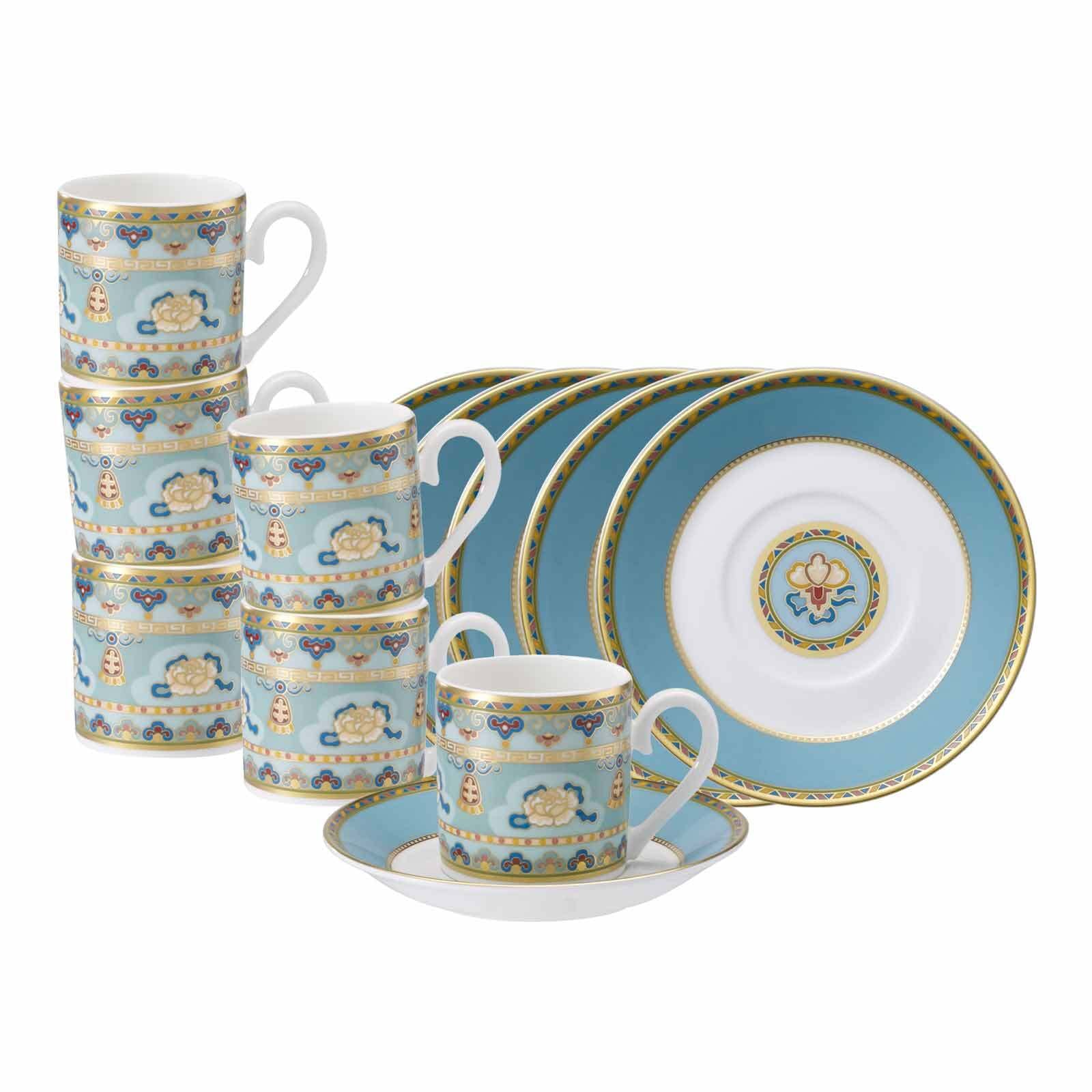 Villeroy & Boch Tasse »Espressotassen mit Untertassen Samarkand Aquamarin 5 günstig online kaufen