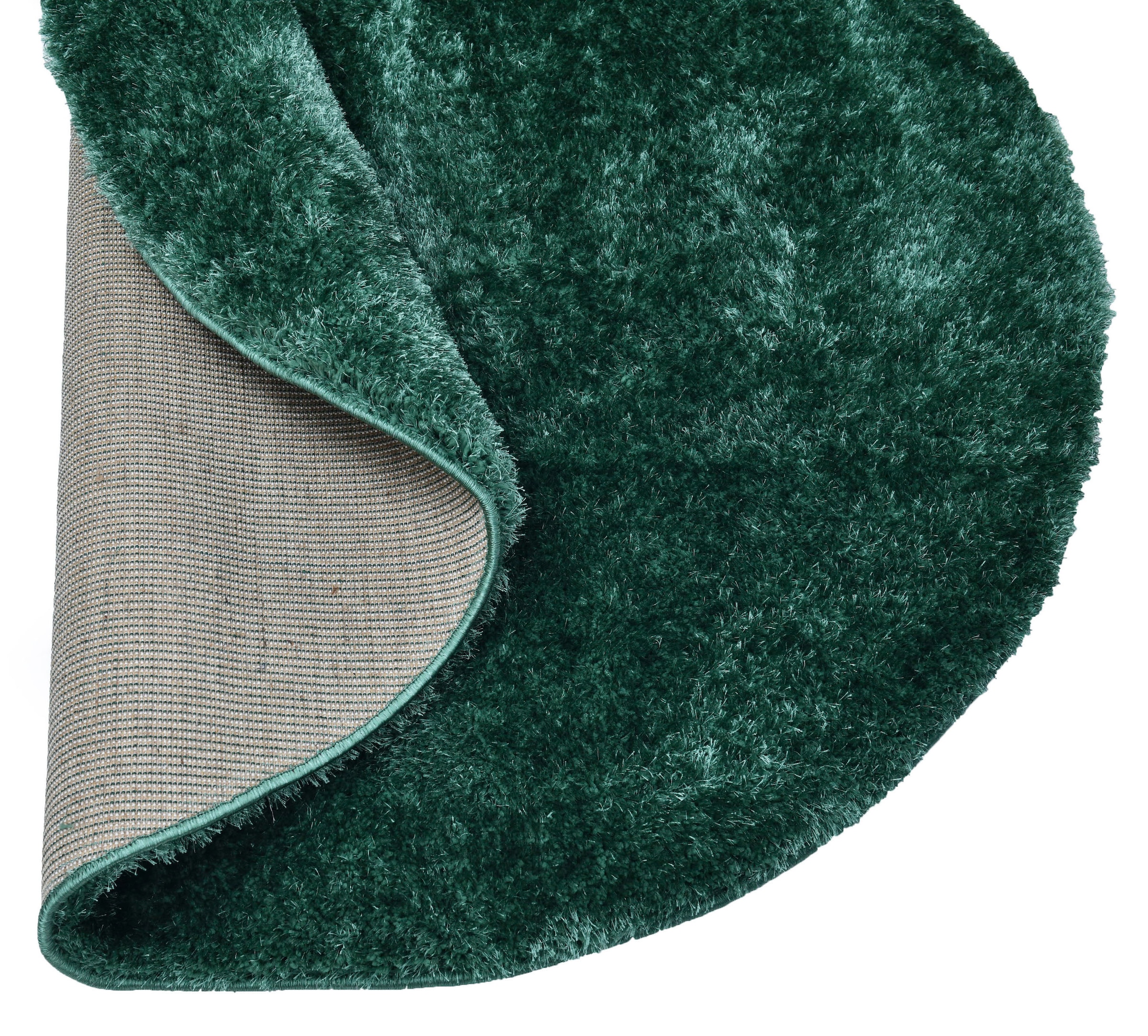 Home affaire Hochflor-Teppich »Anastasia«, rund, 43 mm Höhe, Shaggy-Teppich, Uni-Farben, besonders weich durch Mikrofaser