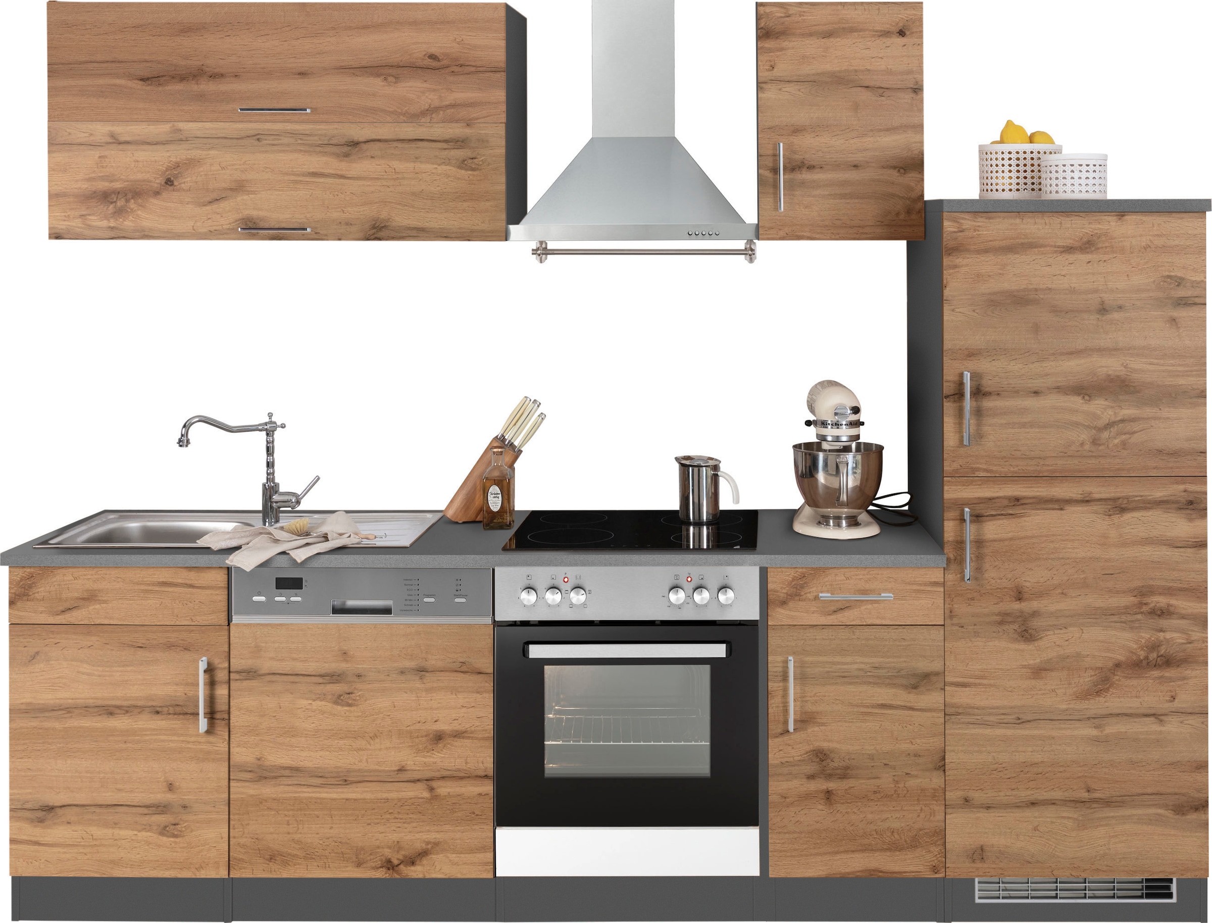 KOCHSTATION Küchenzeile »KS-Colmar« ohne E-Geräte, Breite 270 cm