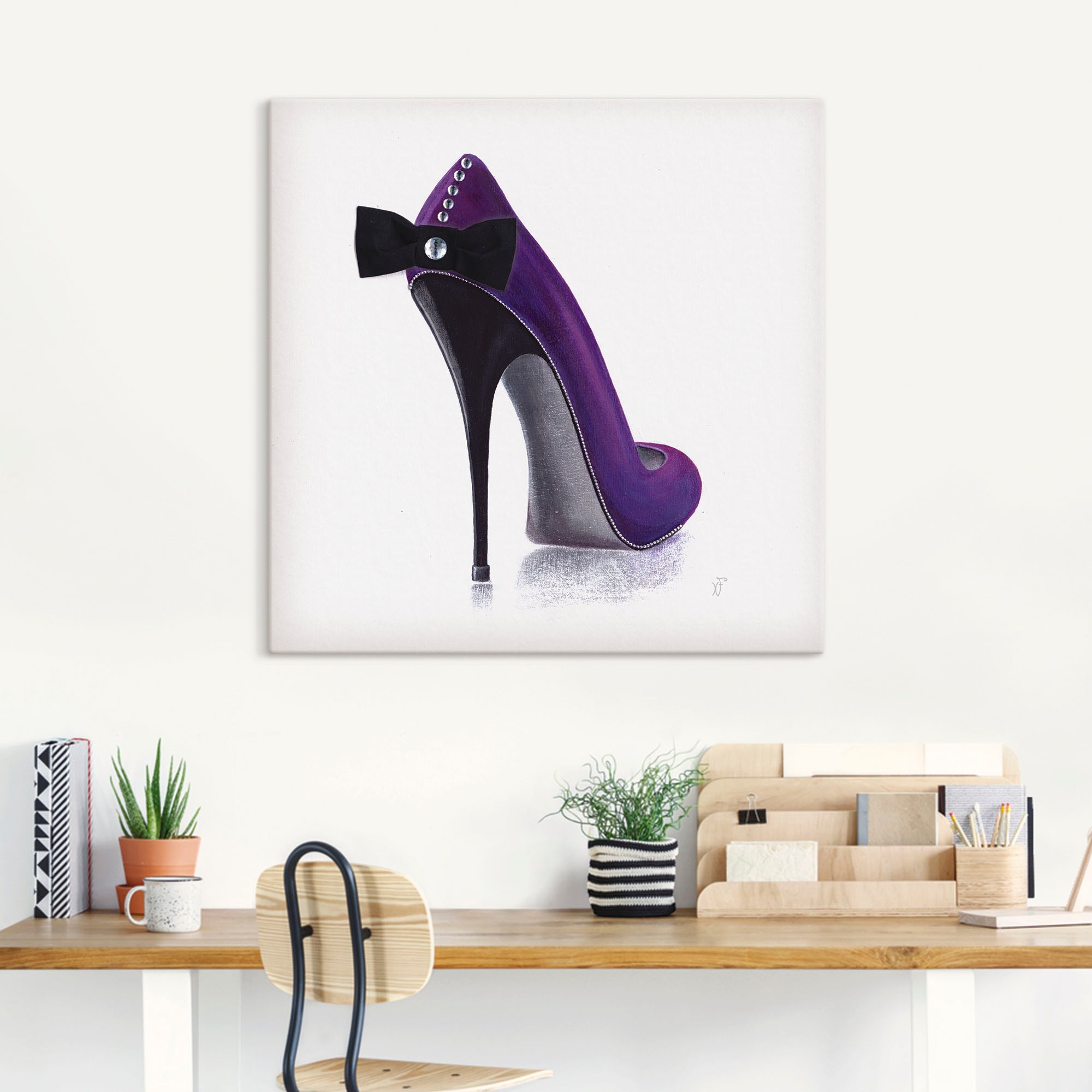 Artland Leinwandbild »Damenschuh - Violettes Modell«, Modebilder, (1 St.), günstig online kaufen