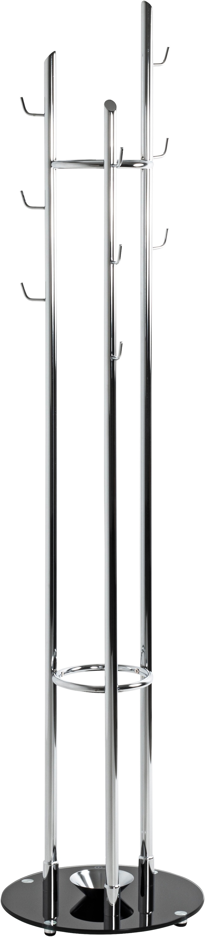 HAKU Garderobenständer »Kleiderständer, Standgarderobe« quadratisch - aus Metall Silber - Ø/H 40/183 cm