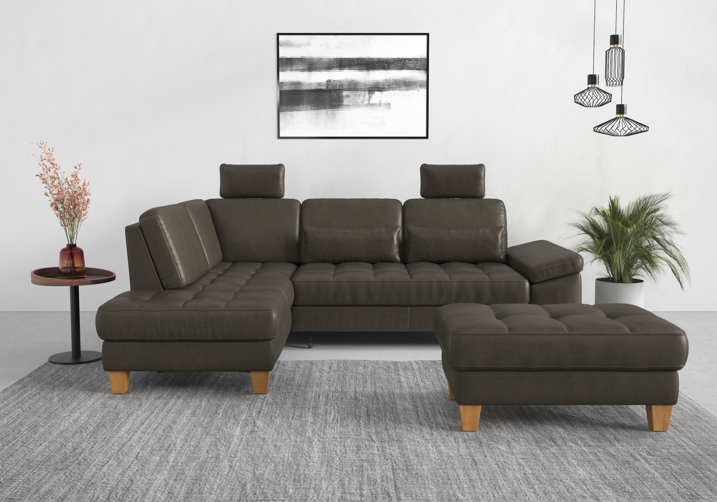 sit&more Ecksofa »Westham L-Form«, mit Ottomane, mit oder ohne Bettfunktion, Bettkasten, Verstellung