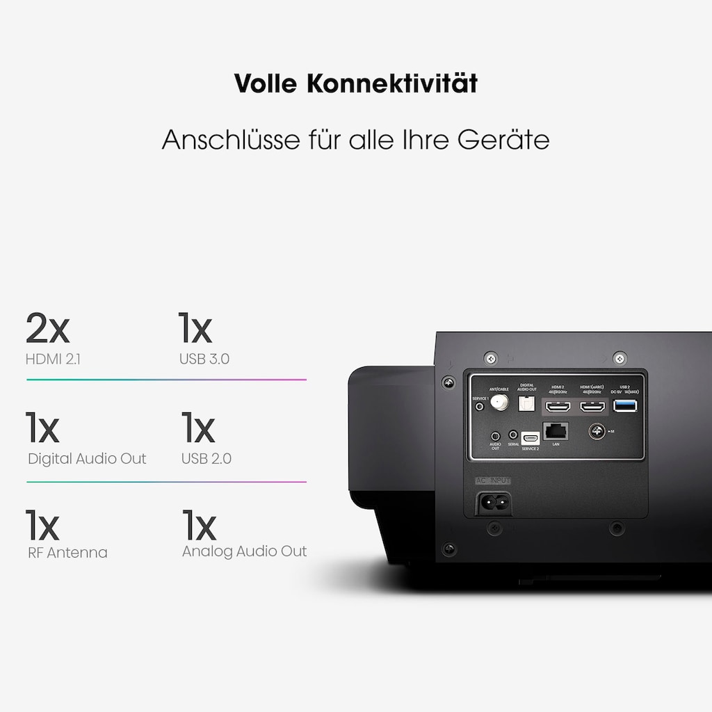 Hisense Beamer »PX1-Pro 90-130 Zoll Trichroma Laser Projektor«