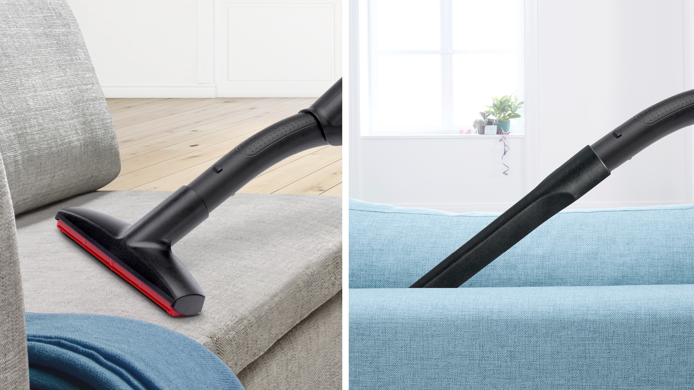 BOSCH Bodenstaubsauger »Serie 6 ProHygienic BGC41XHYG, ideal für Allergiker, Hygiene-Filter«, 750 W, beutellos, 10 Jahre Motorgarantie, Hartbodendüse, XXL-Polsterdüse, leise, weiß