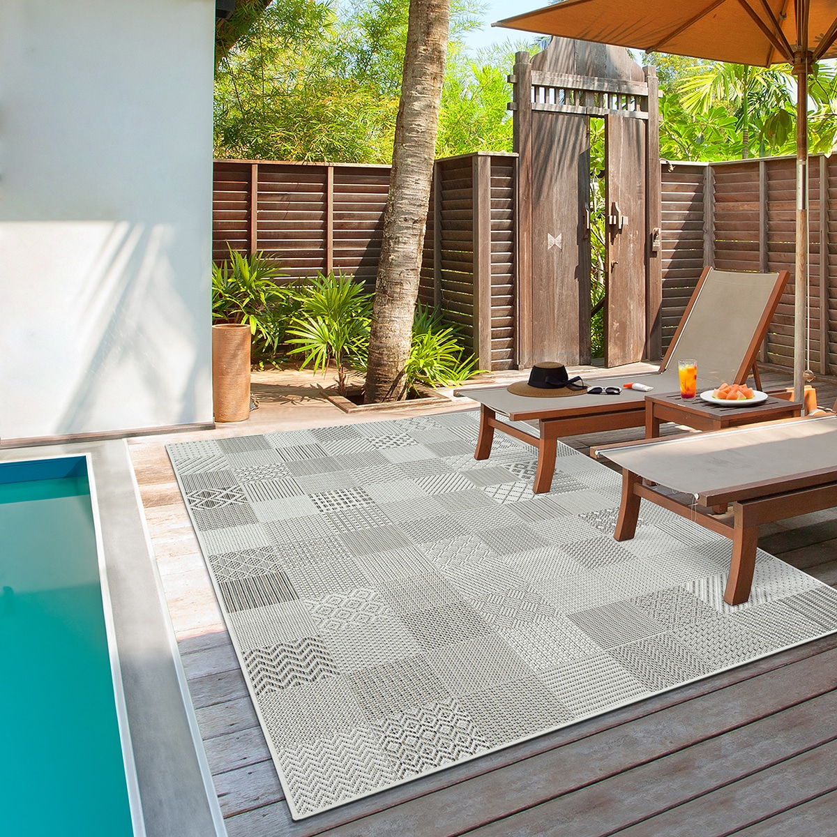 the carpet Teppich »Lagos«, rechteckig, 5 mm Höhe, moderner robuster In und Outdoor Teppich