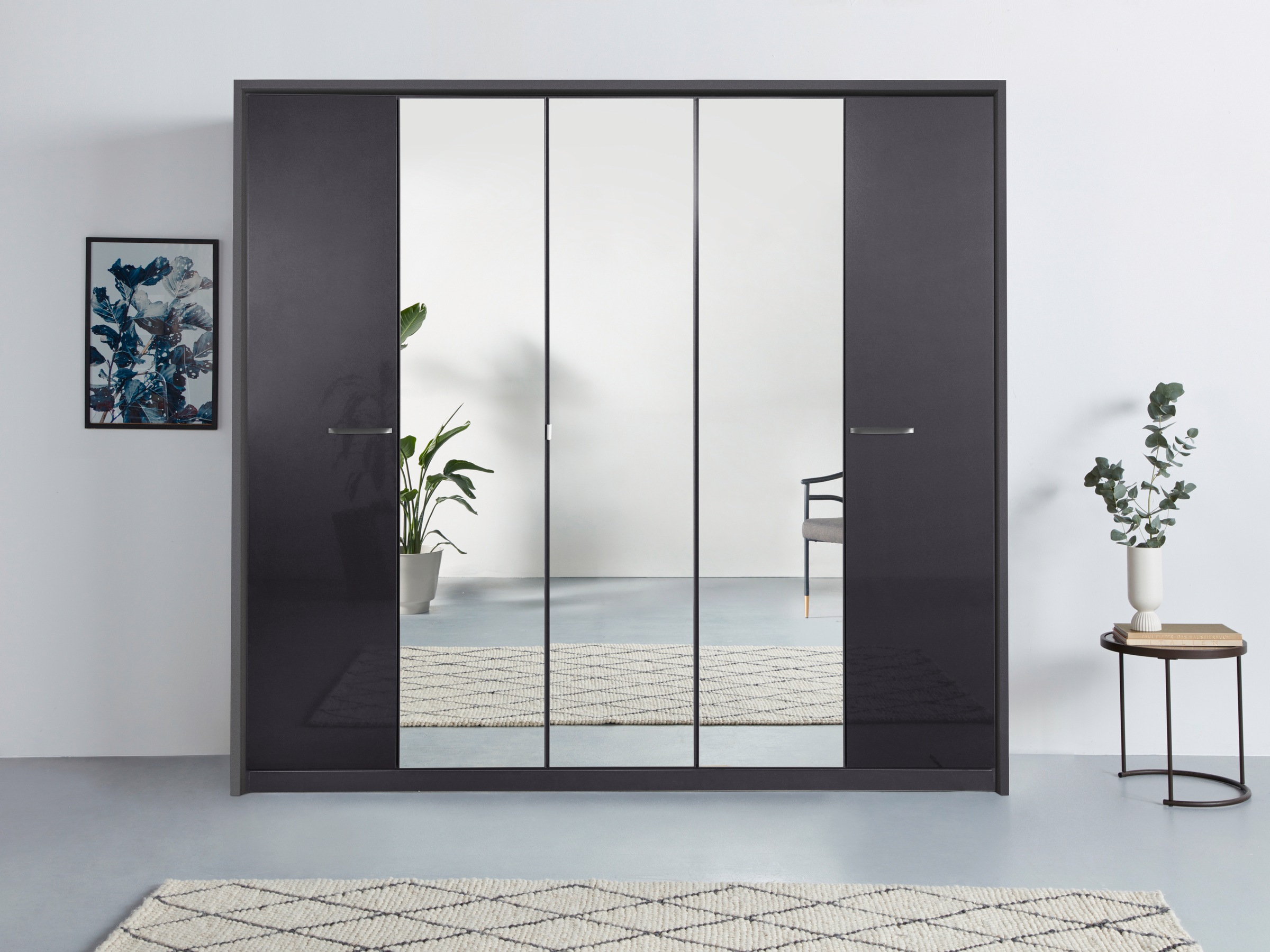 rauch Drehtürenschrank »Oteli«, mit Mittelspiegel und Passepartout optional mit Beleuchtung