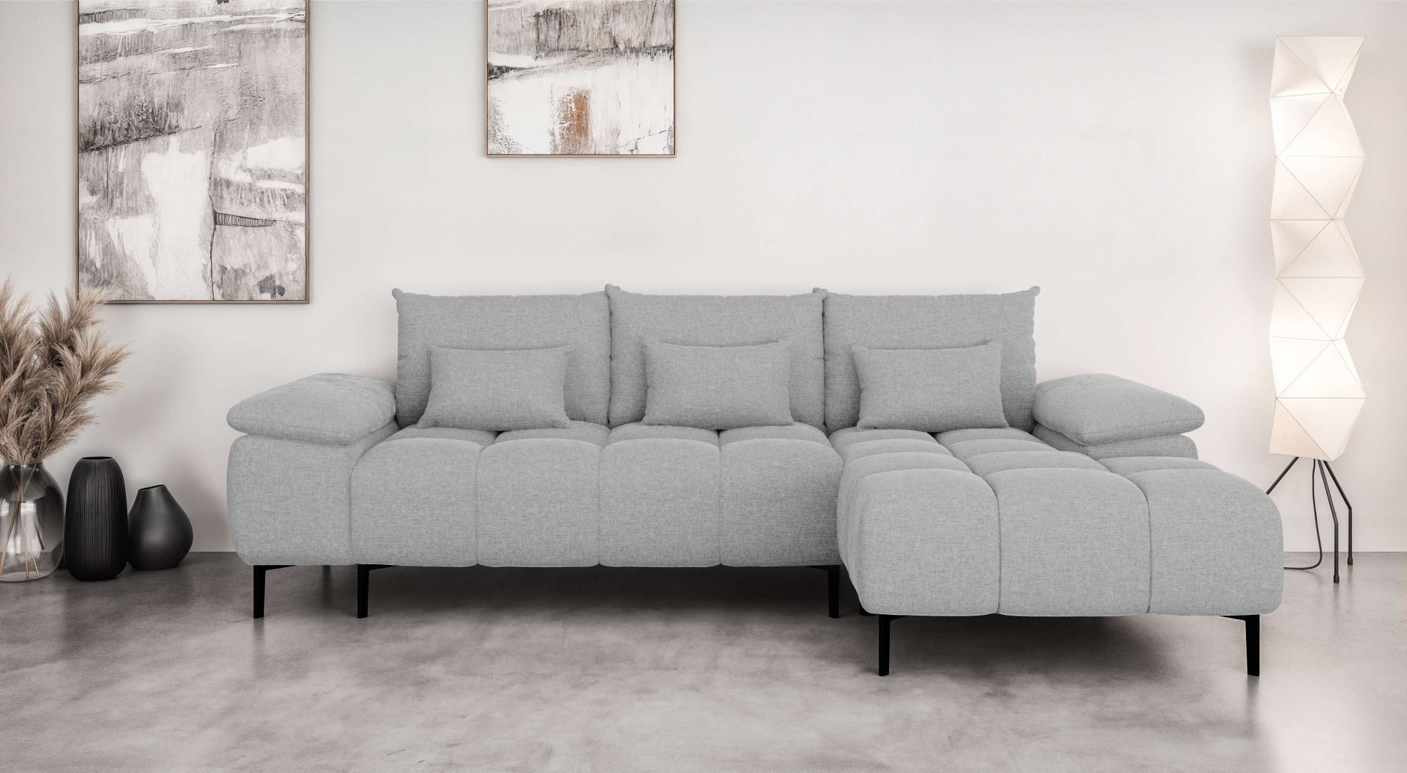INOSIGN Ecksofa »DROMARA Schlafsofa mit Bettkasten, Maße: B/T/H 277/141/91 günstig online kaufen