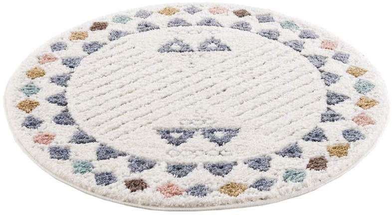 Carpet City Hochflor-Teppich »Focus 3034«, rund, 20 mm Höhe, Boho-Teppich, Hochtief-Muster/ 3D-Effekt, für Wohnzimmer, Schlafzimmer