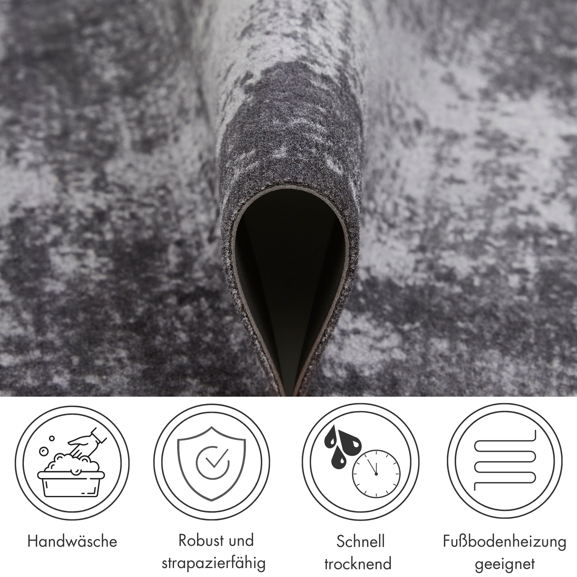 Andiamo Fußmatte »Metropolitan, Welcome, Made in Belgium«, rechteckig, 4 mm Höhe, Schmutzfangmatte, mit Spruch, rutschhemmend, waschbar