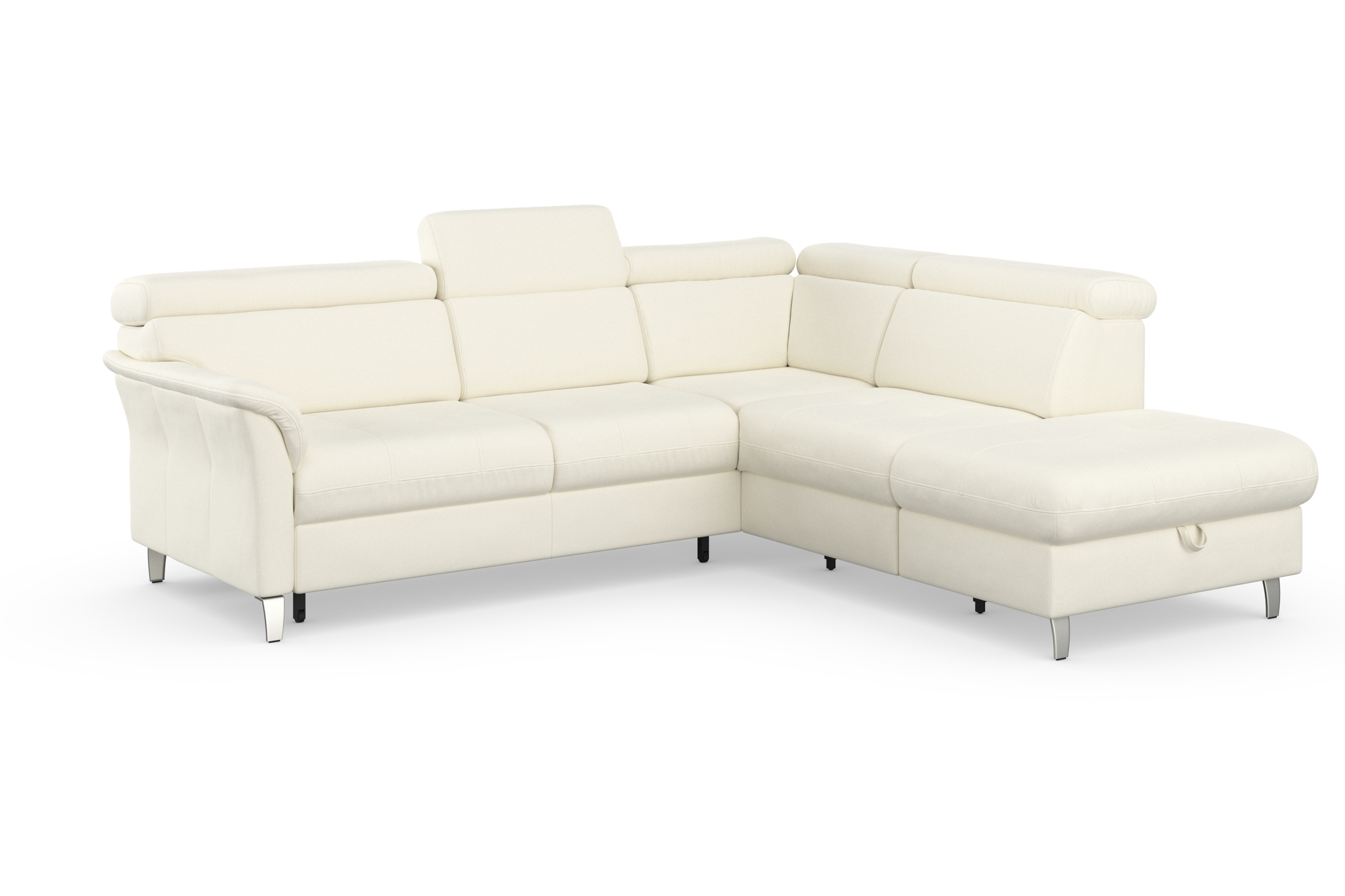 sit&more Ecksofa »Marano L-Form«, inklusive Kopfteilverstellung, wahlweise mit Bettfunktion, Bettkasten
