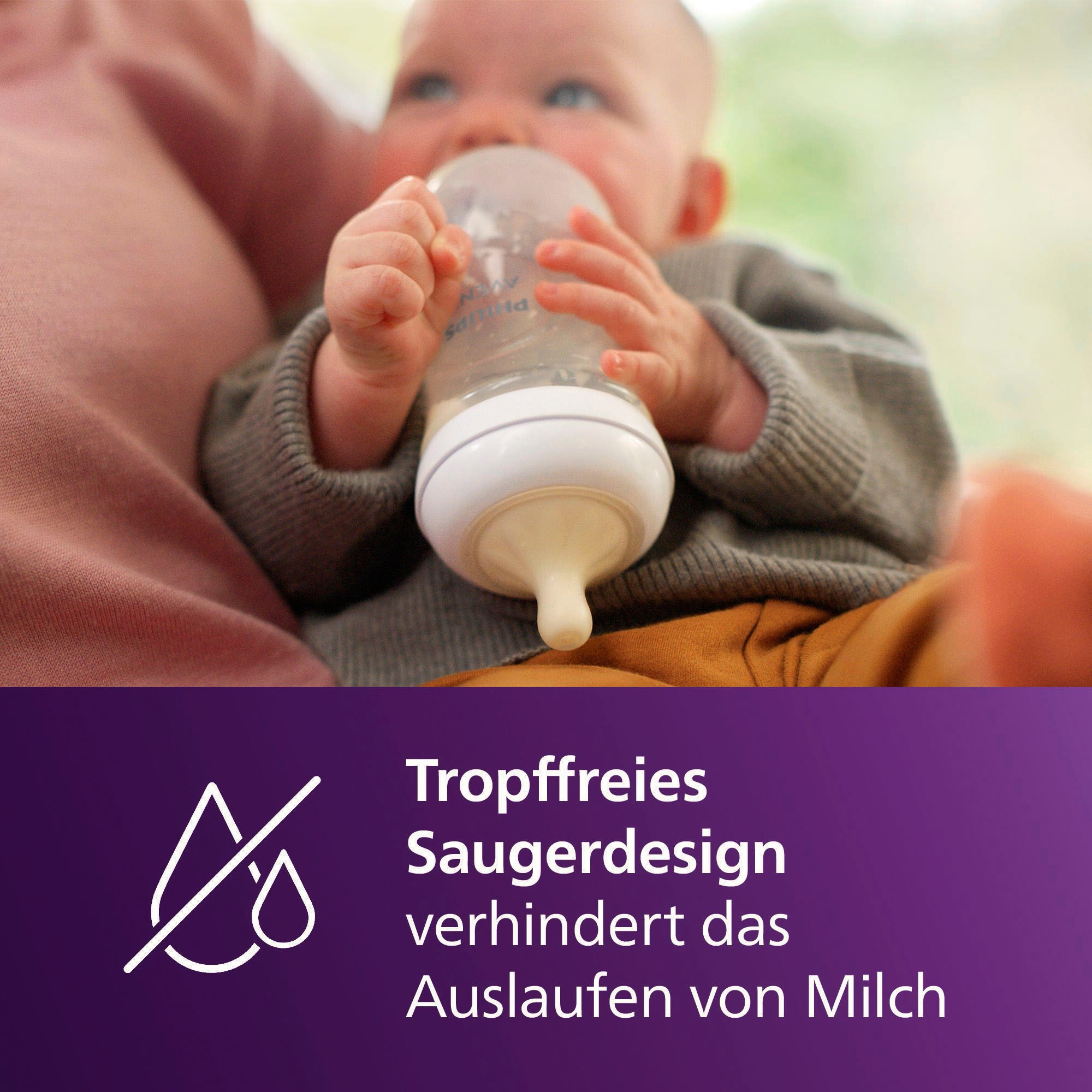 Philips AVENT Babyflasche »Natural Response Babyflasche« 2er-Pack, langsame Durchflussrate
