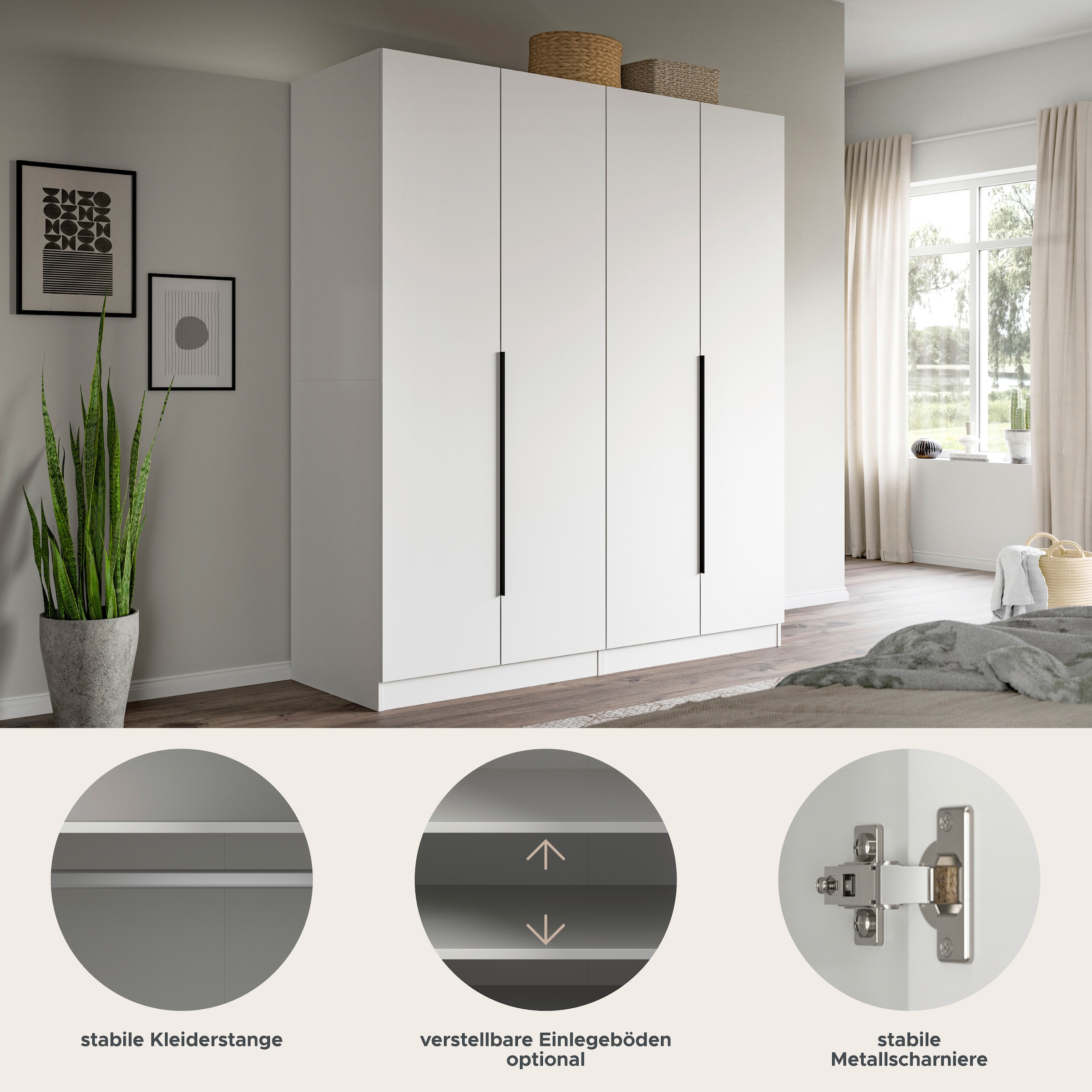 Home affaire Schrank-Set »Skarde moderner Kleiderschrank Schlafzimmerschrank« wähle deine beste Schrank Kombination, 1 Stk. tlg.