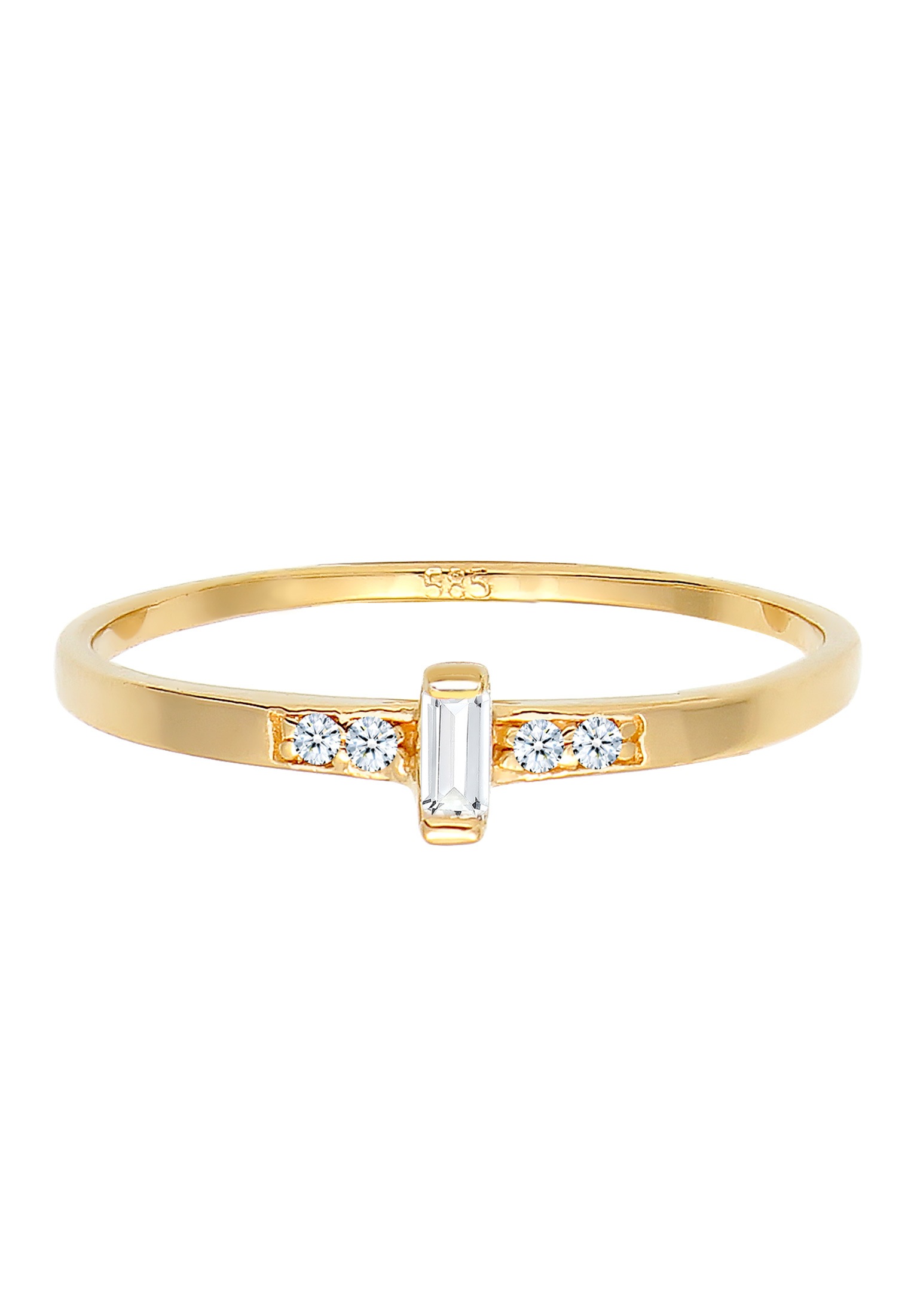 Elli DIAMONDS Verlobungsring »Topas Diamant (0.02ct) 585 Gelbgold«