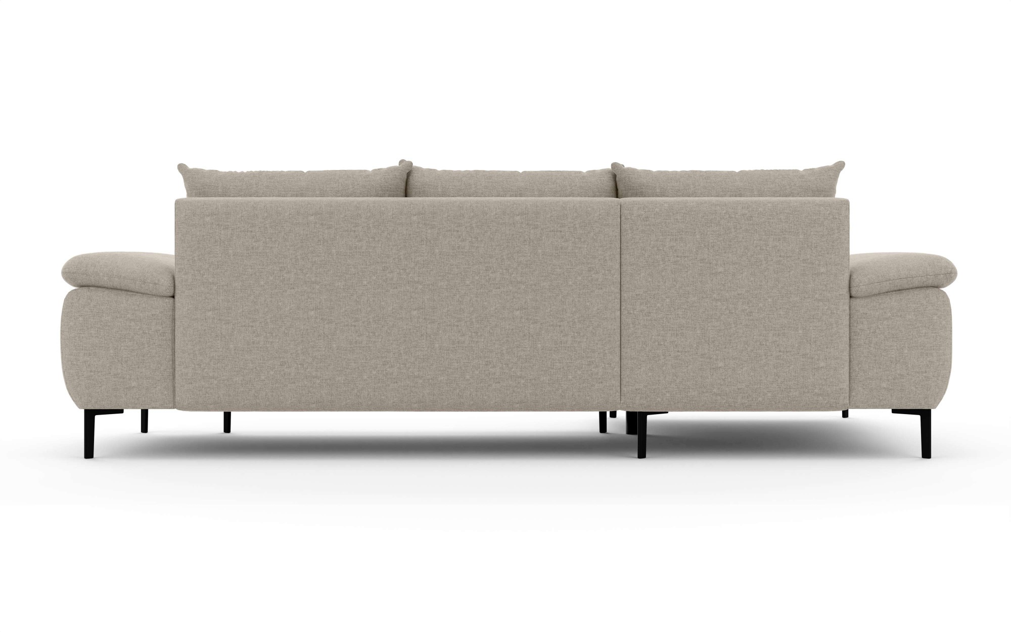 INOSIGN Ecksofa »DROMARA Schlafsofa mit Bettkasten, Maße: B/T/H 277/141/91 cm«, L-Form mit Recamiere rechts/links bestellbar, Wellenunterfederung