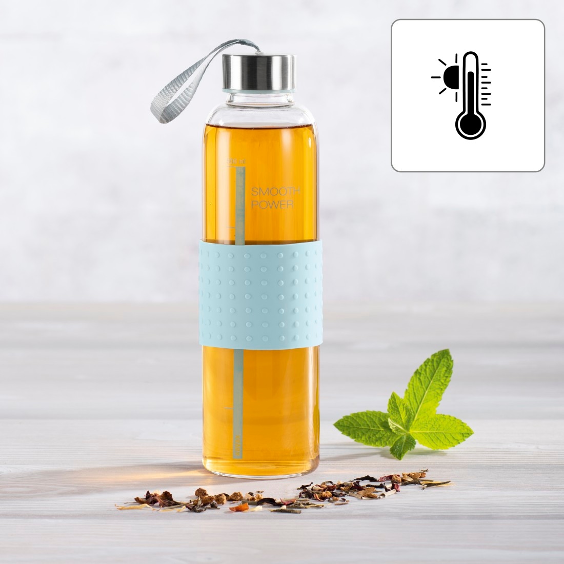 Xavax Trinkflasche »Trinkflasche 500 ml (auslaufsicher, für Kohlensäure, Trinkerinnerung)«