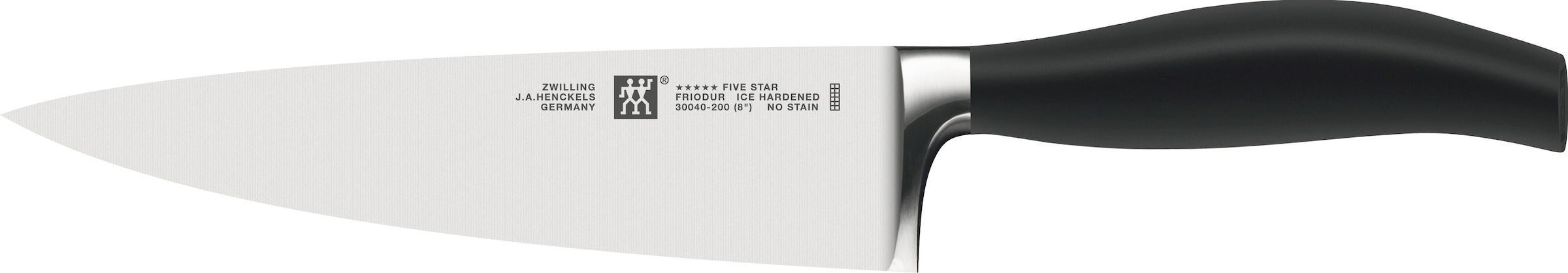 Zwilling Messer-Set »***** FIVE STAR«, (Set, 3 tlg., 1 Spickmesser (10 cm), 1 Fleischmesser (16 cm), 1 Kochmesser (20 cm), Made in Germany, Sonderschmelze, Ergonomisch, 3-tlg.