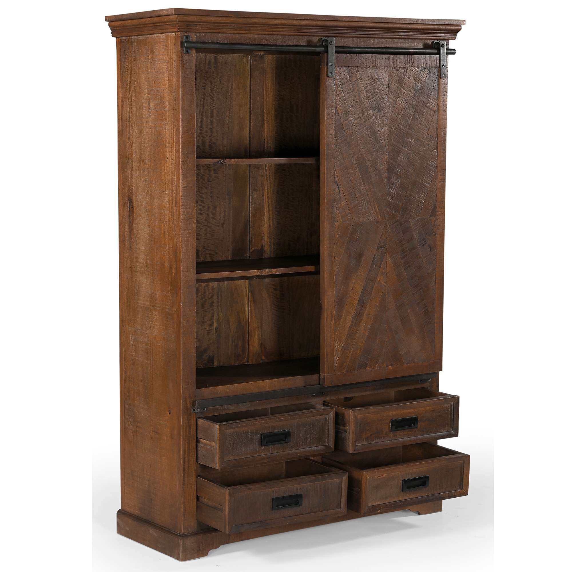 Home affaire Vitrine »Don Barn« mit 1 Schiebetür, handgefertigt, Unika-Möbel, Breite 110 cm