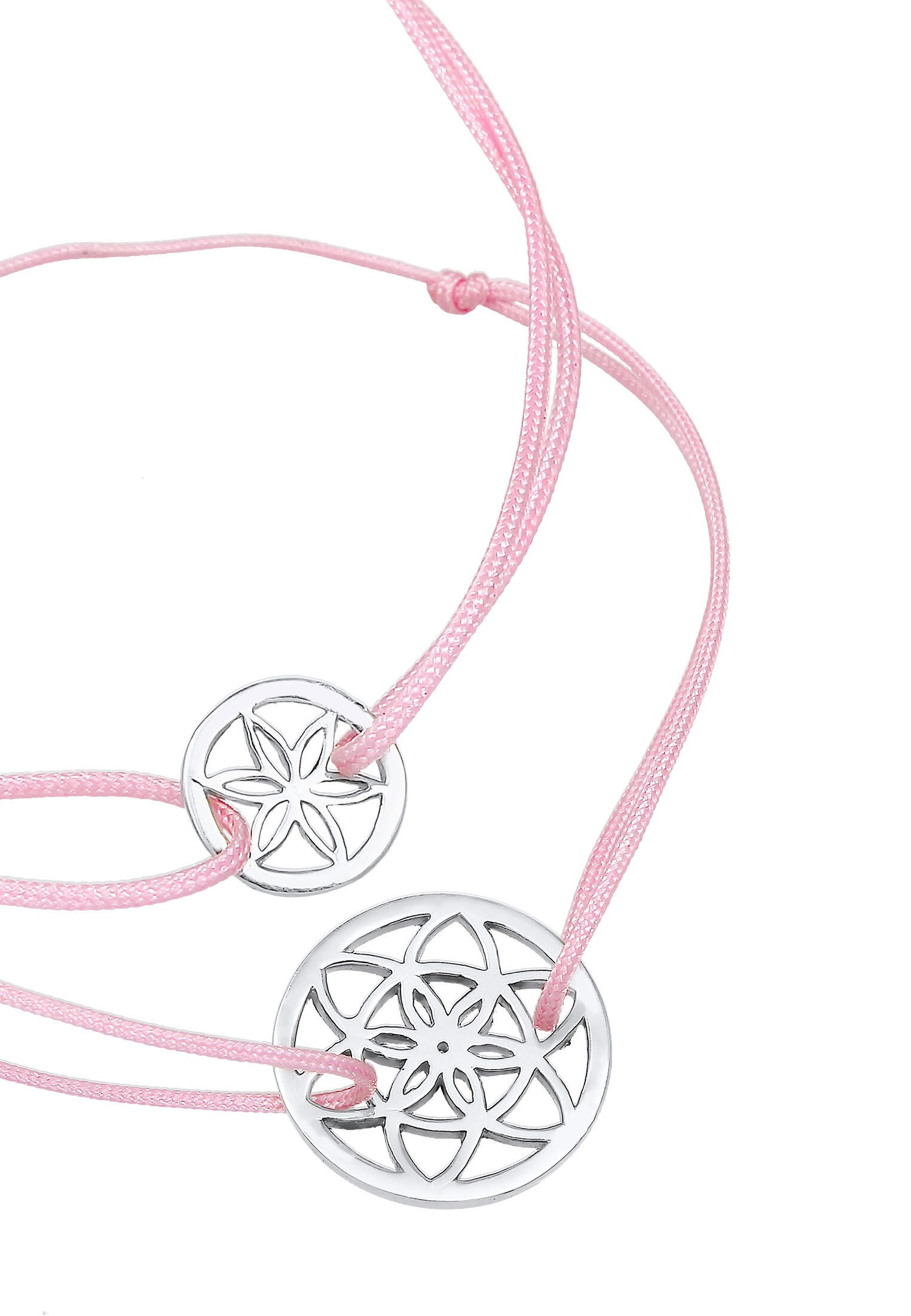 Elli Schmuckset »Lebensblume Mutter Kind Set Nylon 925 Silber«