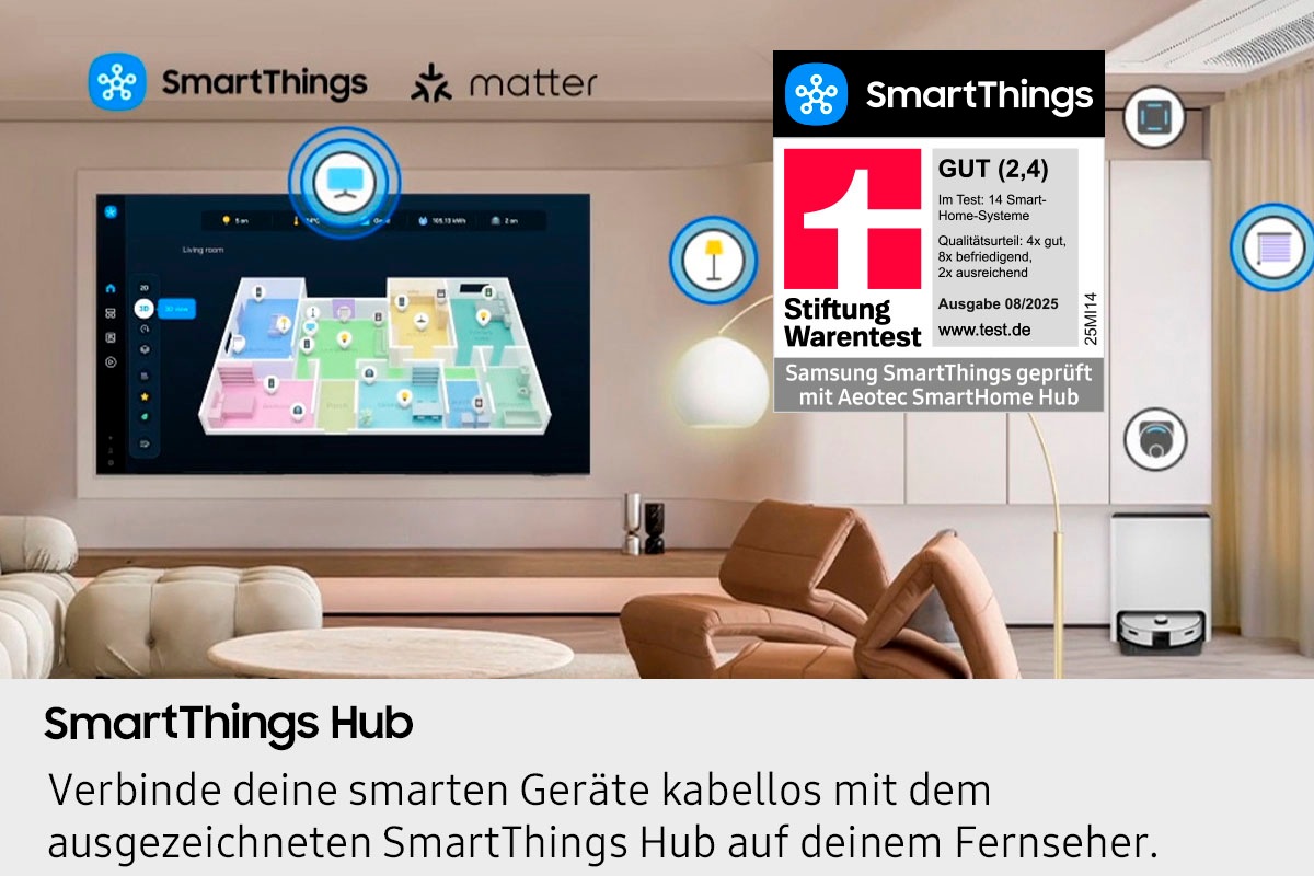 Samsung QLED-Fernseher »GQ43QN90FAT«, 4K Ultra HD, Smart-TV, NQ HDR, Glare Free, Upscaling Pro, Dolby Atmos & AI Sound, bis 165Hz
