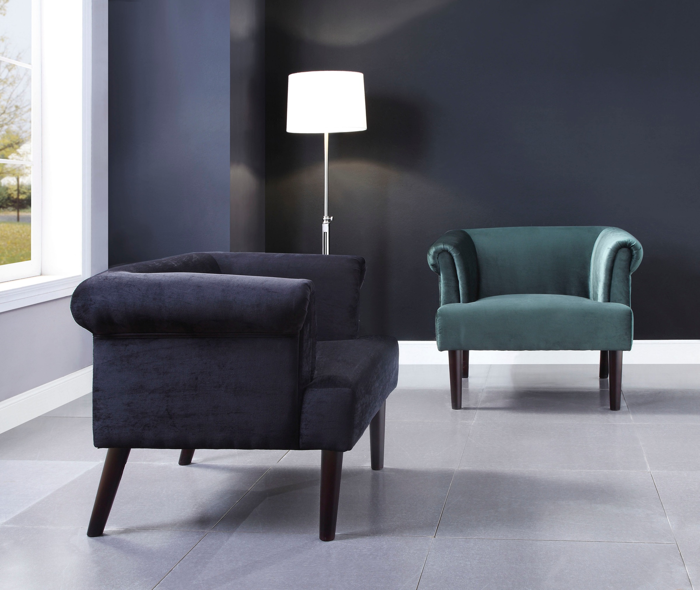 ATLANTIC home collection Sessel »Charlie« Loungesessel mit Wellenunterfeder günstig online kaufen