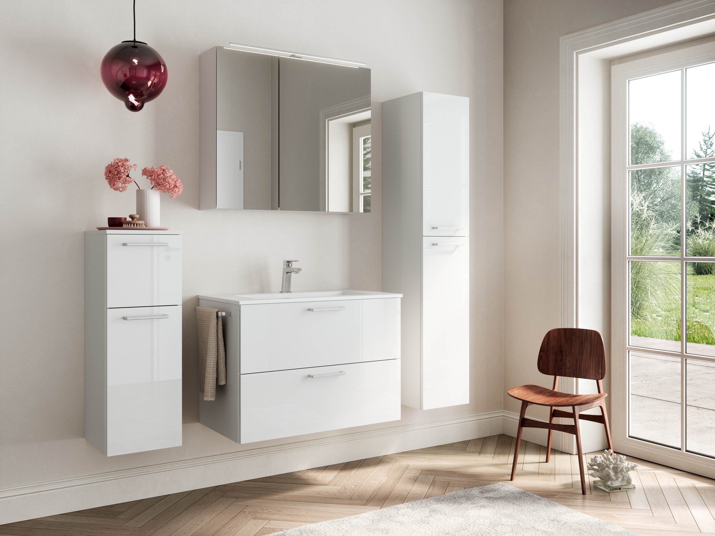 nobilia® Badmöbel-Set »Tolvina«, (4 St., vormontiert, mit Soft-Close), inkl günstig online kaufen