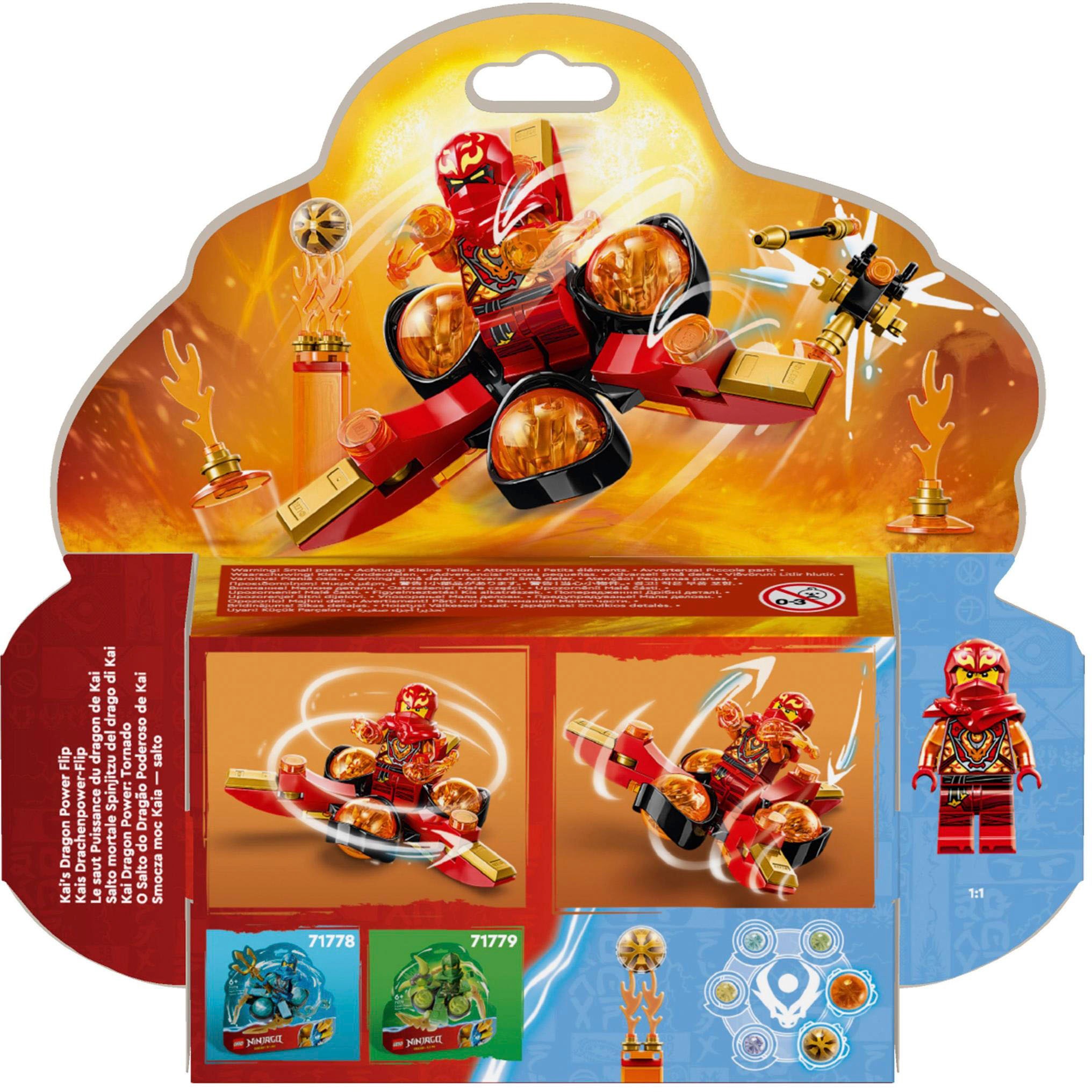 LEGO® Konstruktionsspielsteine »Kais Drachenpower-Spinjitzu-Flip (71777), LEGO® NINJAGO«, (72 St.), Made in Europe