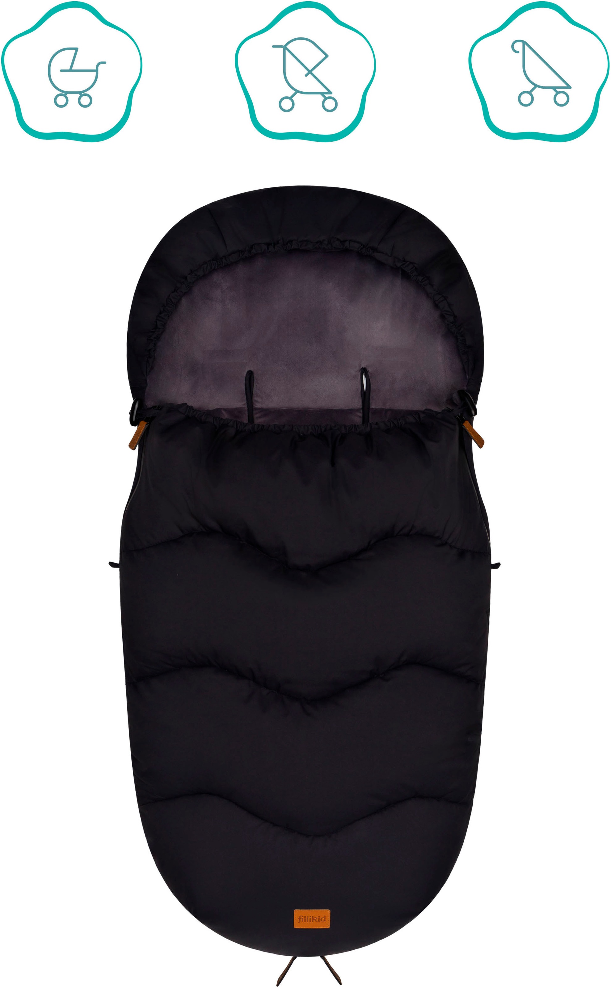 Fillikid Fußsack »Ogre Winterfußsack, schwarz«