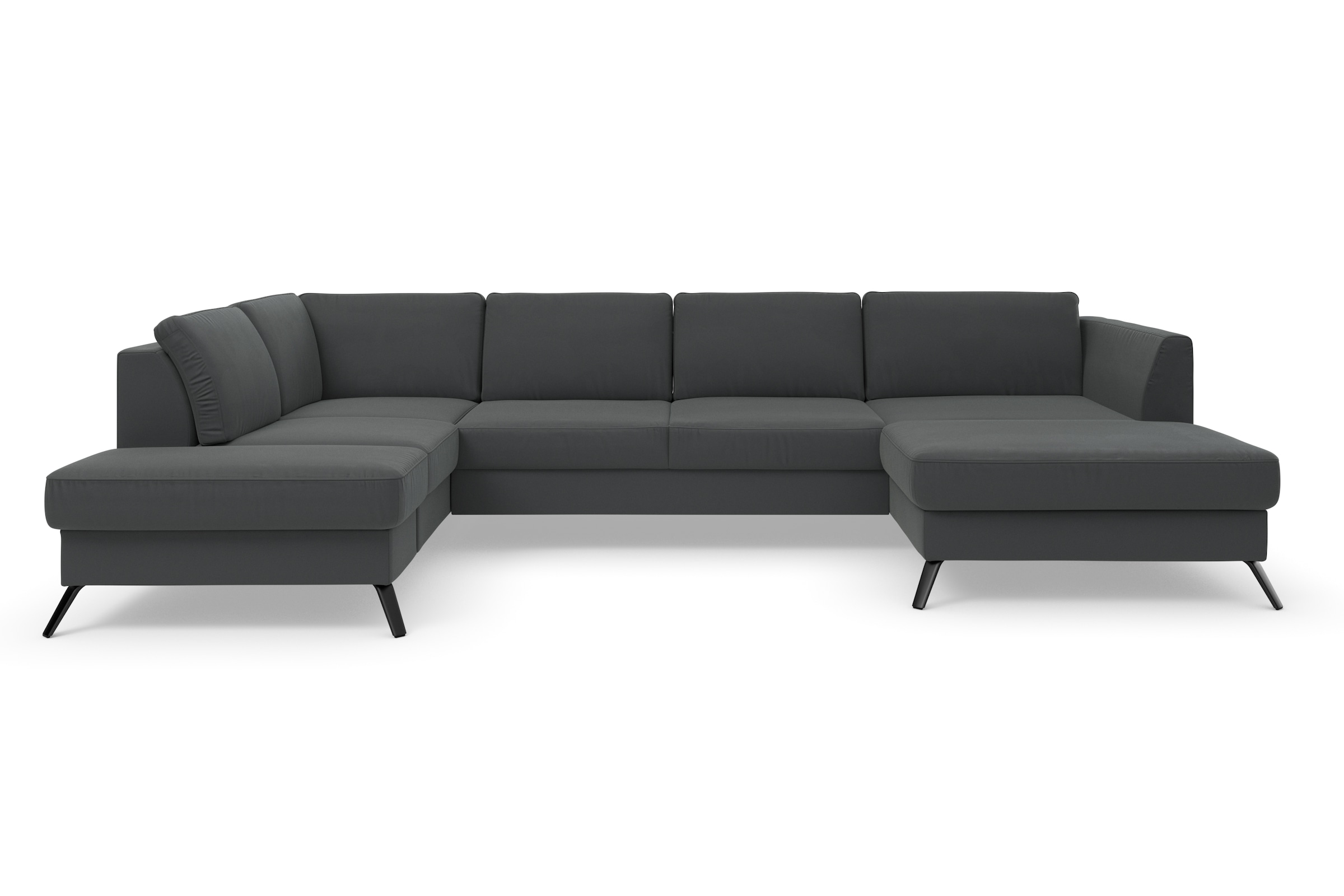 sit&more Wohnlandschaft »Olsen U-Form«, inklusive Sitztiefenverstellung, wahlweise mit Bettfunktion, 15cm hoch