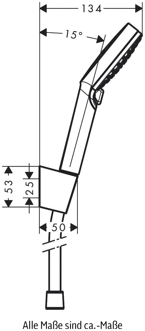 hansgrohe Duschbrause »Crometta«, (Brauseschlauch, Handbrause, Brausehalter), 10cm, mit Duschschlauch 160cm, Weiß/chrom