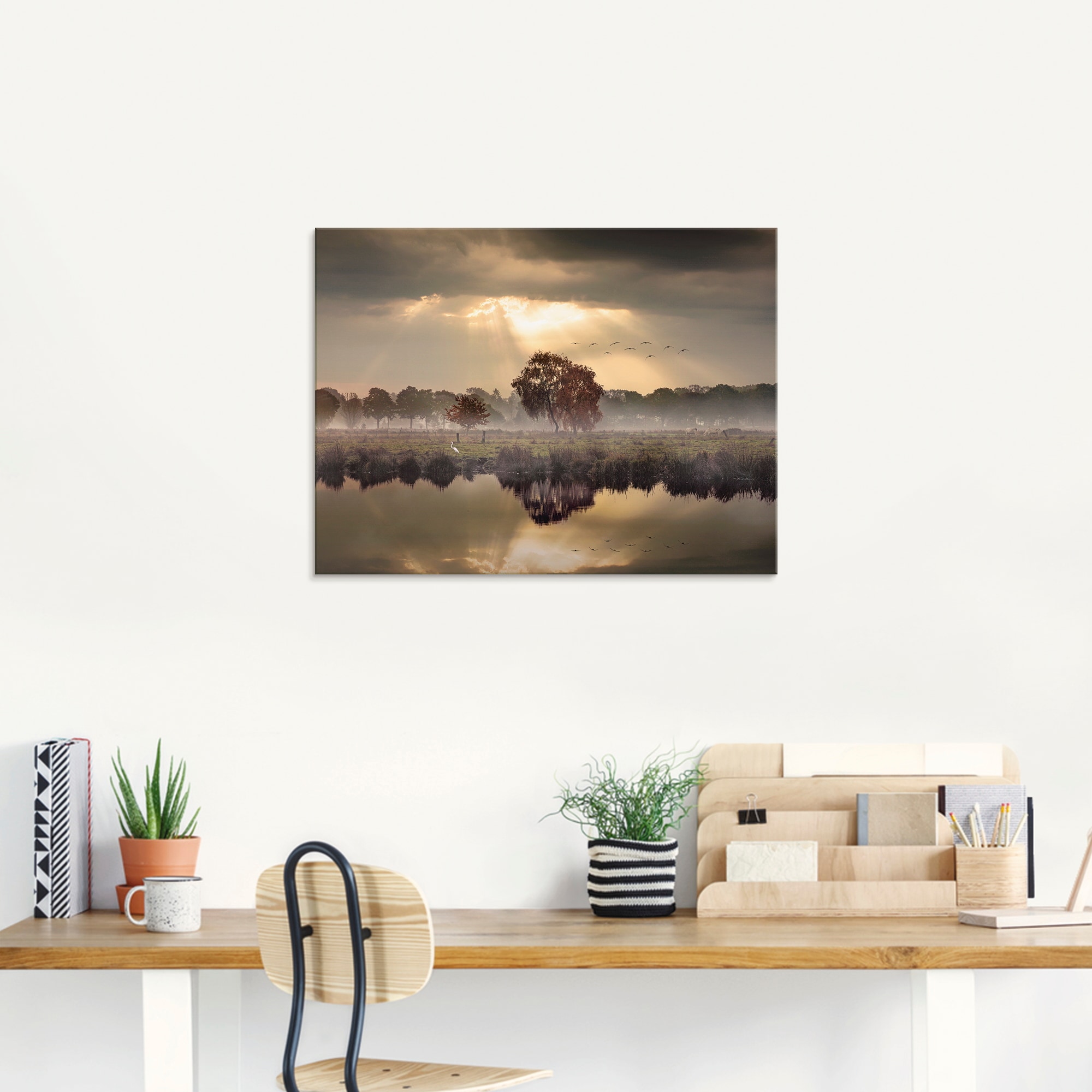 Artland Glasbild »Der Herbst in seiner stillen Einsamkeit« Gewässer 1 Stk. tlg. in verschiedenen Größen