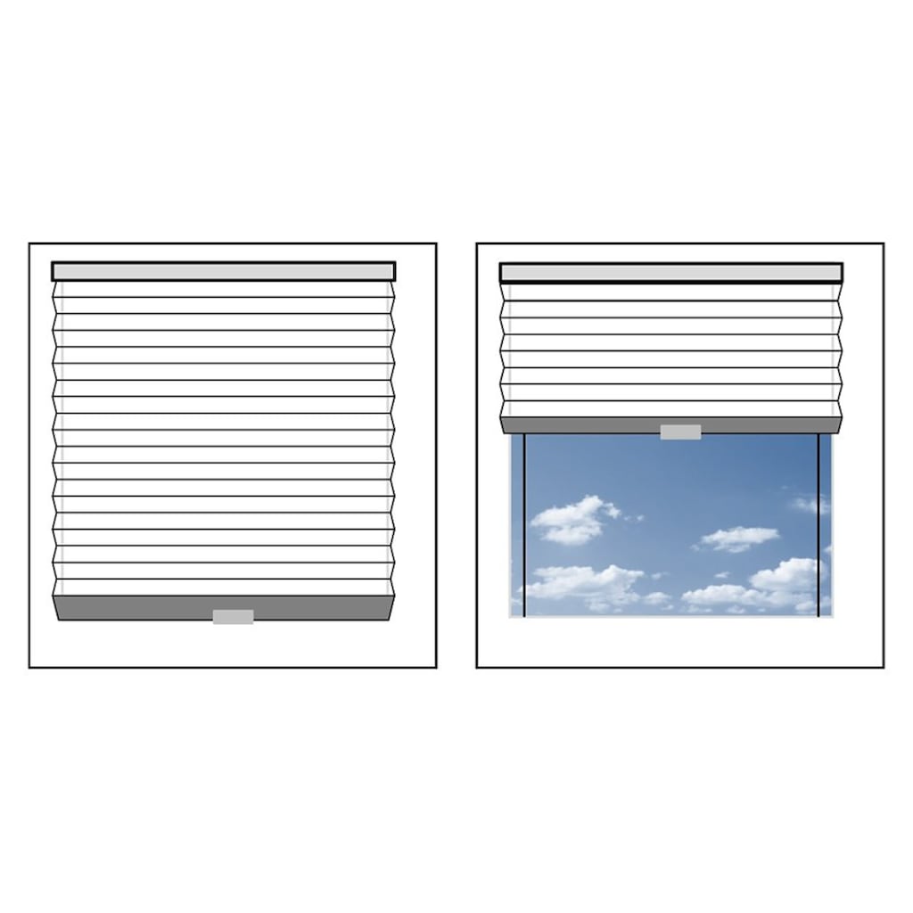 Good Life Dachfensterplissee nach Maß »Dena«, Lichtschutz, mit Bohren, verspannt, Schienenfarbe in silber