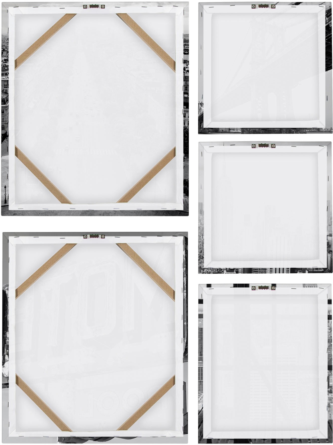 Art for the home Leinwandbild »Set City« Städte Set, 5 Stk. tlg. SET 5-teilig  City Stadt 80 x 60 cm