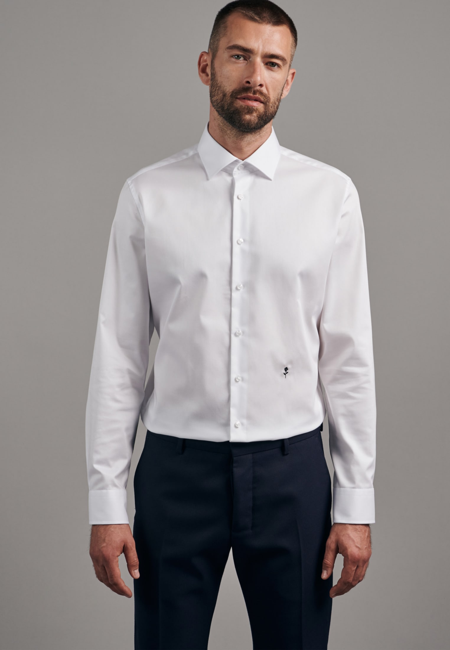 »Slim«, bestellen Uni Langarm Kentkragen Slim Businesshemd Online-Shop im seidensticker