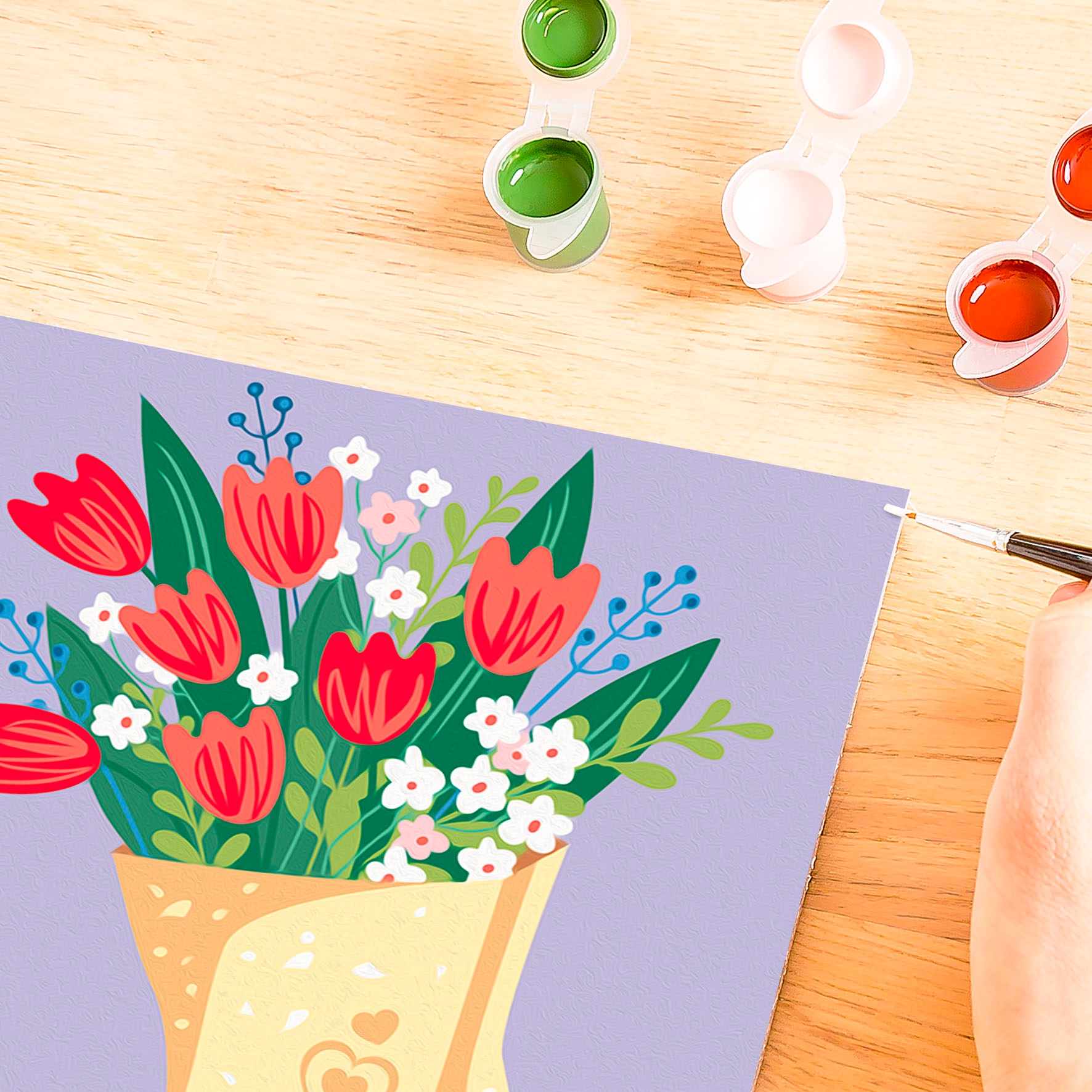 Ravensburger Malen nach Zahlen »CreArt, Tulpenstrauß«, für Erwachsene; Made in Europe