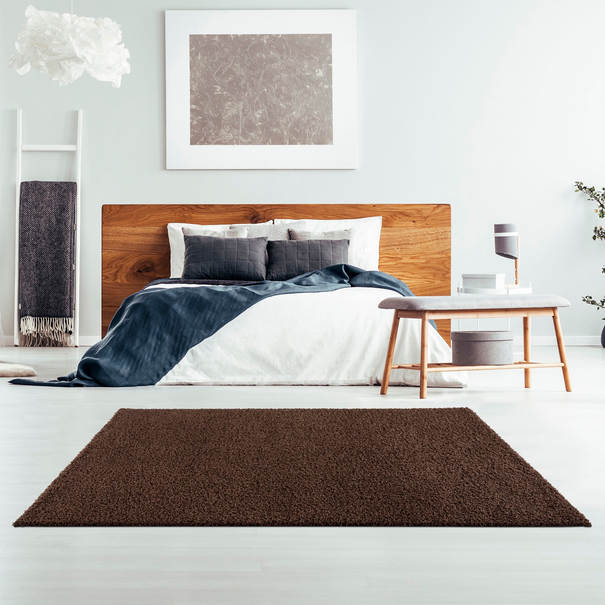 8. Bild von Sanat Hochflor-Teppich »LOCA«, rechteckig, Wohnzimmer, Langflor, Shaggy, Schlafzimmer