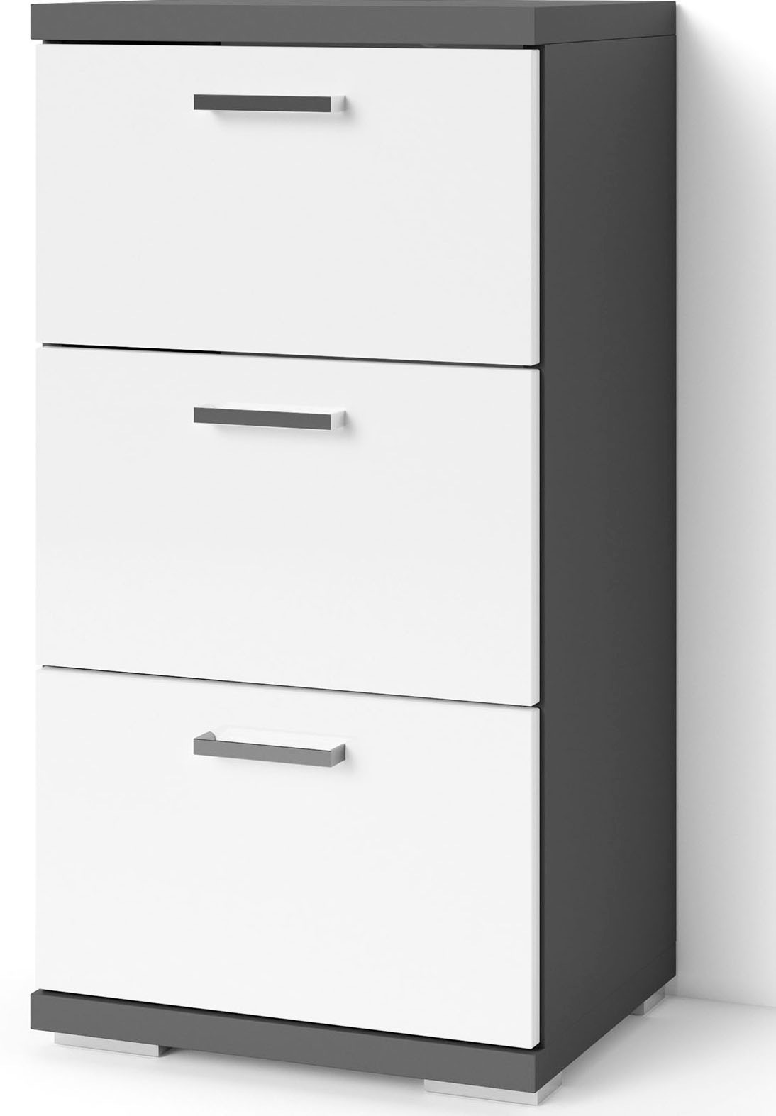 byLIVING Badkommode »Nebraska«, Breite 35 cm, Badezimmerschrank mit Metallgriffen, 3 Schubladen