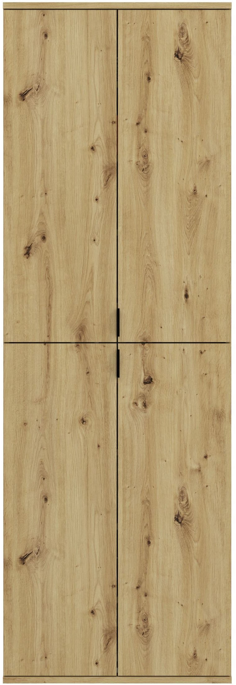 INOSIGN Garderoben-Set »Trondheim, Breite 183 cm, best. aus 3 Schränken, 12 Türen, 27 Fächer«, (Set, 3 St.), inkl. ausziehbarer Kleiderstange, Garderobenschrank, Kleiderschrank