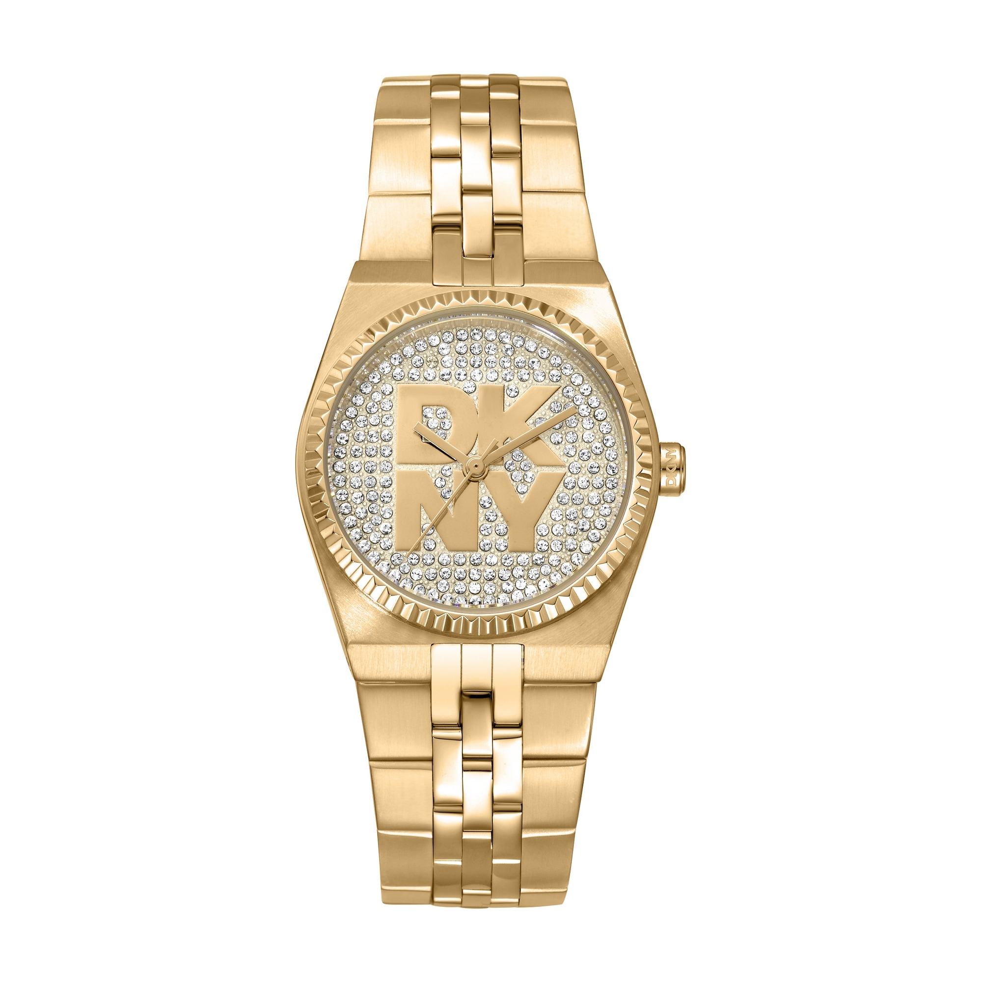 DKNY Quarzuhr »Logo Watch« Armbanduhr, Damenuhr, Edelstahlarmband, analog